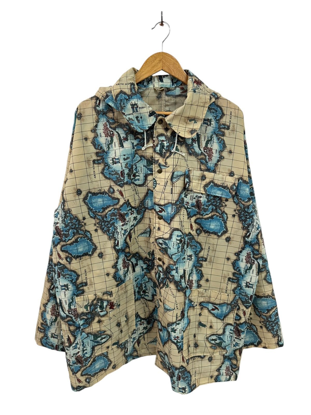 ジャケット・アウター 80s HAI SPORTING GEAR world map jacket Vintage 80's 5th Anniversary Hai Sporting Gear by Issey