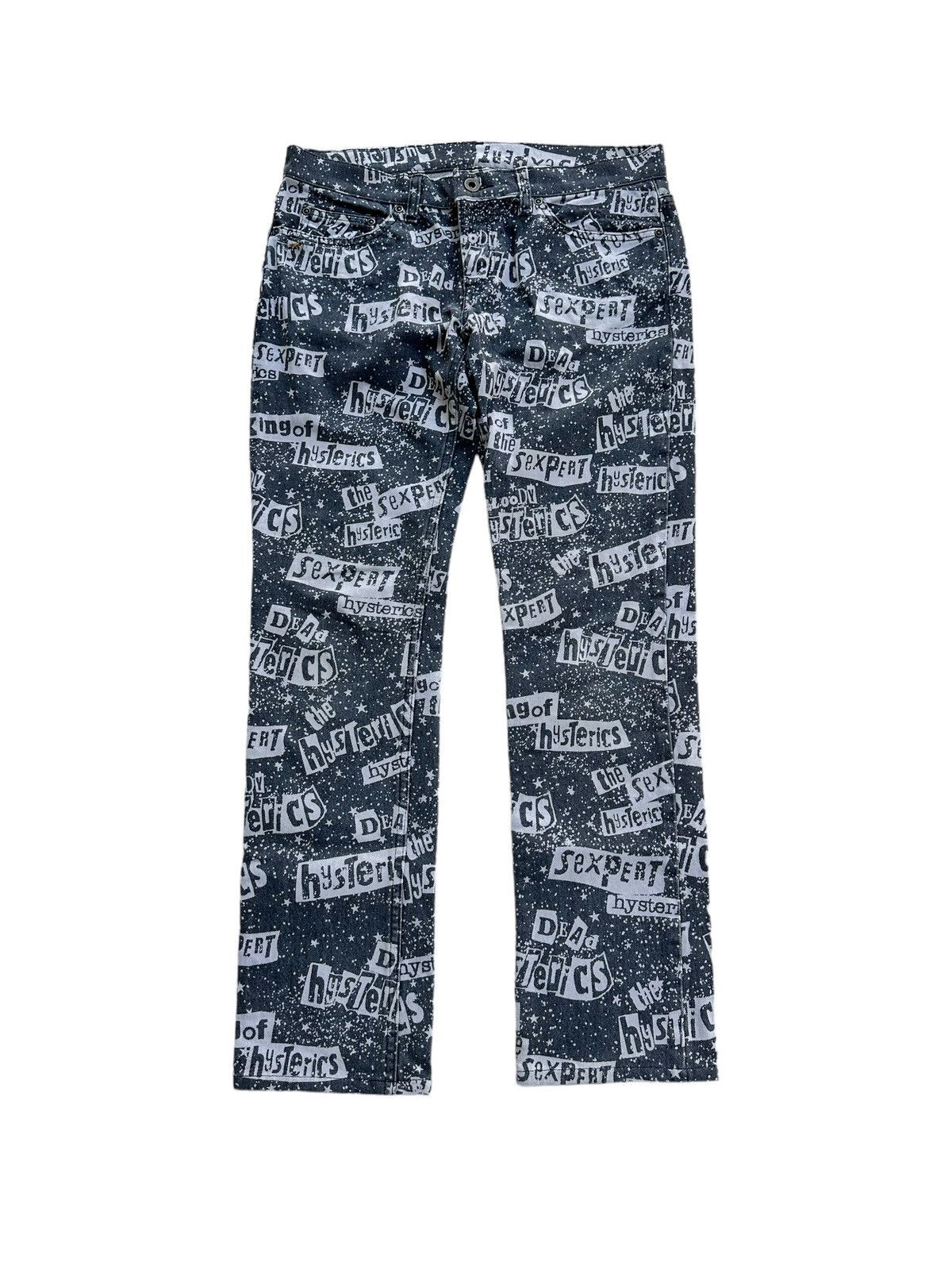Hysteric Glamour 2000’s HYSTERIC GLAMOUR “SEXPERT” All Over Printed Jeans Size US 32 / EU 48 - 5 Thumbnail