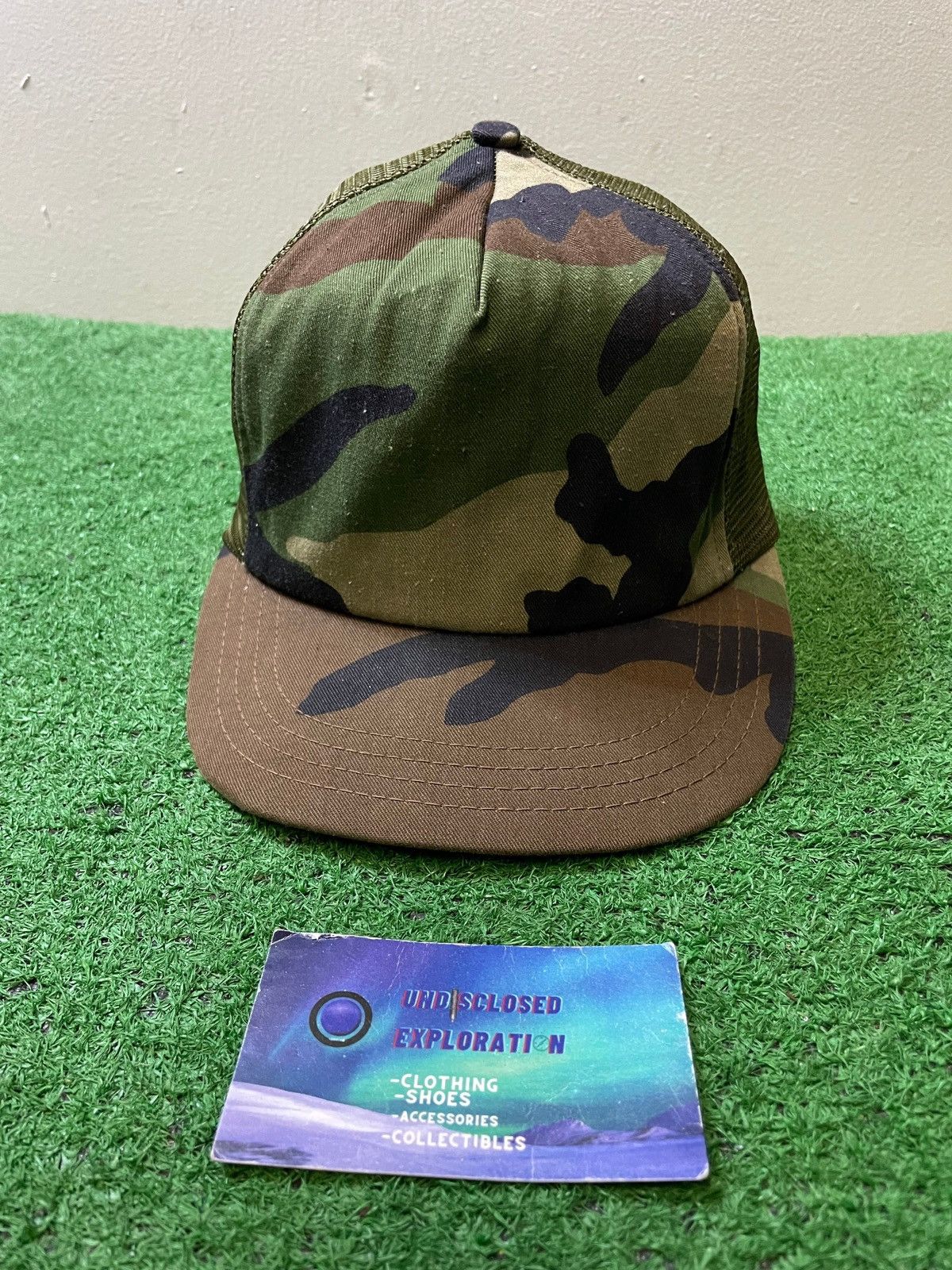 Vintage Vintage 1980s camo hat Size ONE SIZE - 1 Thumbnail