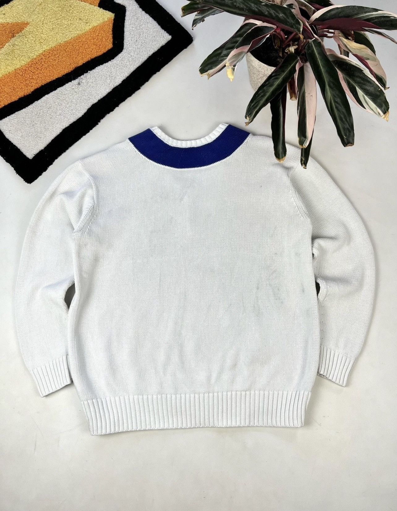 Ralph Lauren Vintage Knit V-Neck Size US XL / EU 56 / 4 - 3 Thumbnail