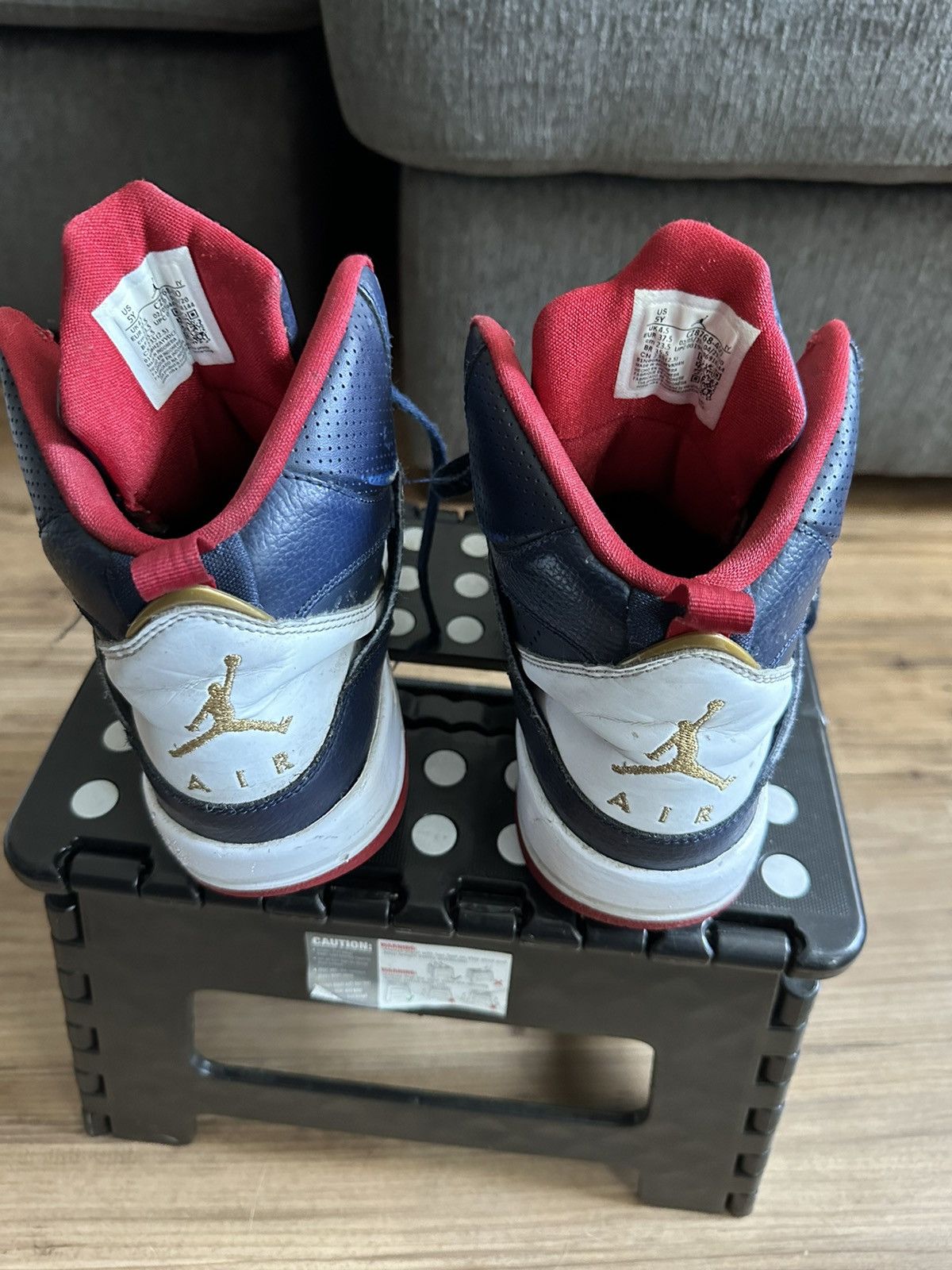 Nike × Vintage Size 5 (GS) - Jordan Flight 45 High Midnight Navy Youth Size US 5 / IT 35 - 6 Thumbnail
