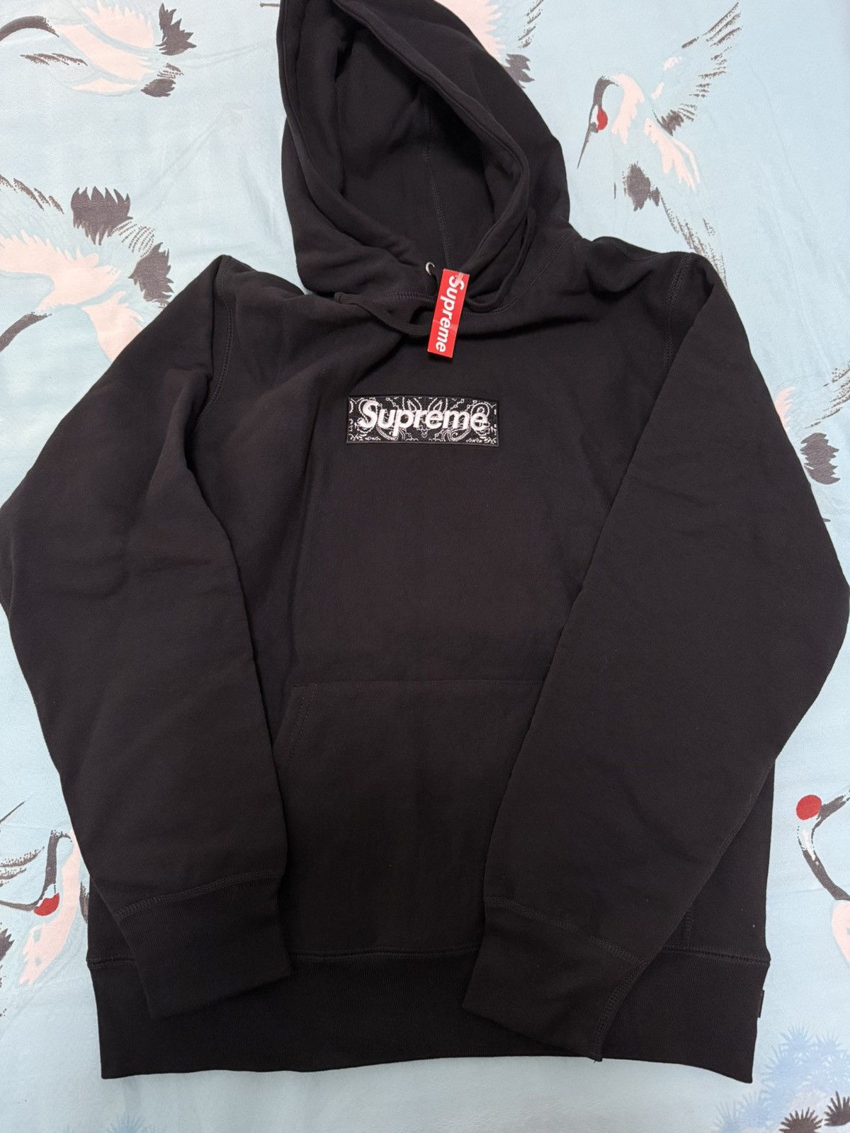 Supreme Supreme Bandana Box Logo Hooded Sweatshirt Black Medium
