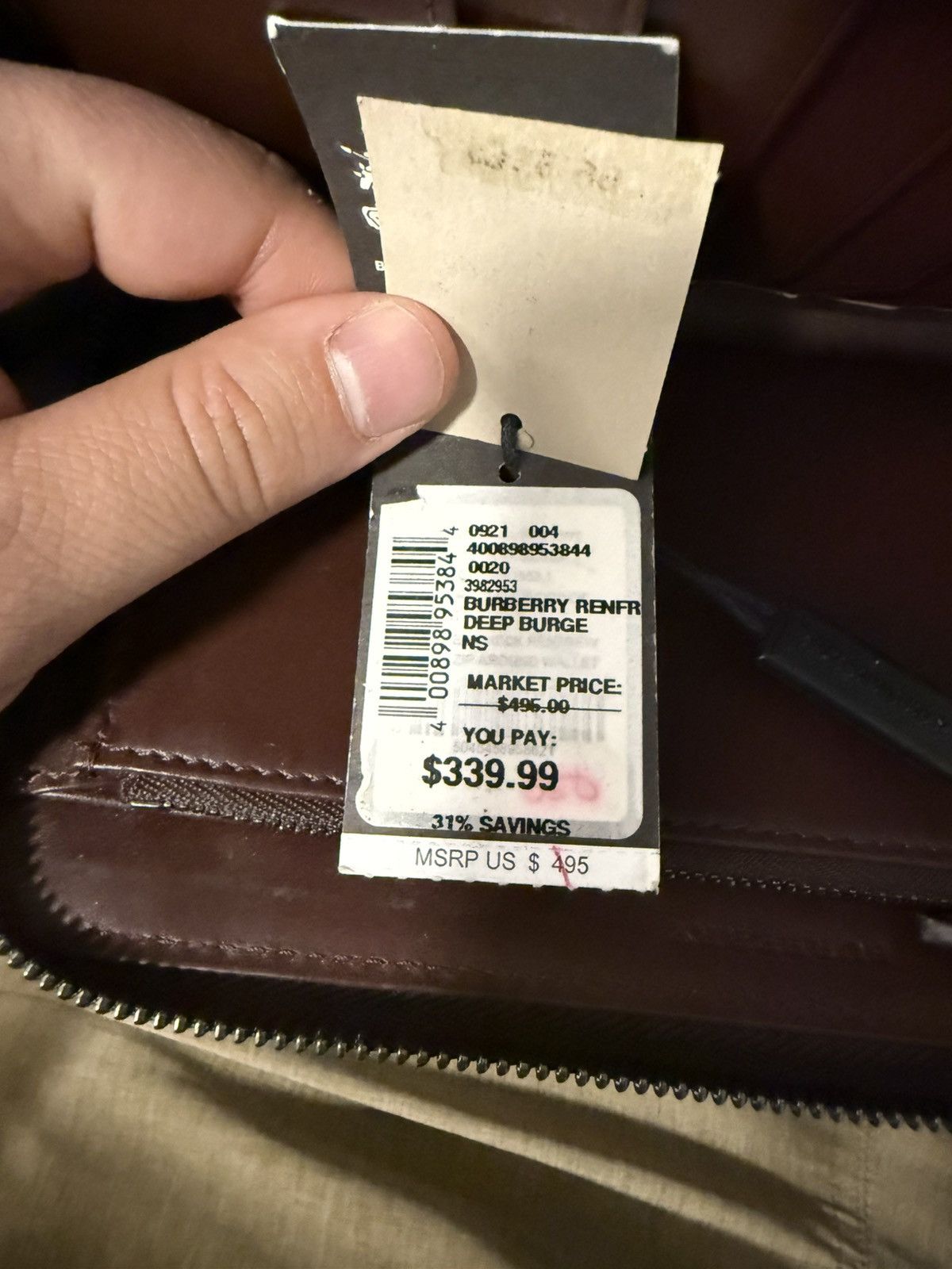 Burberry Burberry Wallet Burgundy With Classic Pattern Size ONE SIZE - 4 Thumbnail