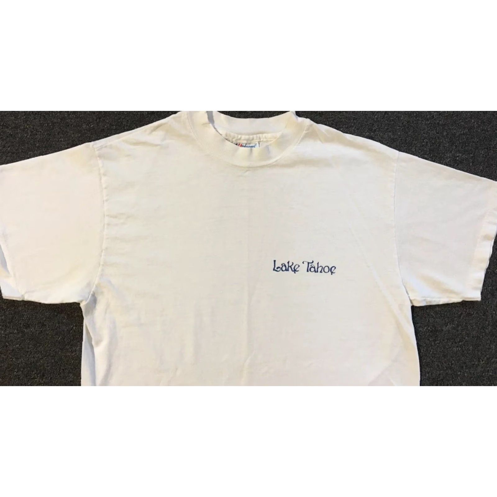 Vintage VINTAGE Lake Tahoe Faded Shirt S USA California Snowboard Ski Skate Grunge 90s Shirt Mens White Sun 90s Size US S / EU 44-46 / 1 - 6 Thumbnail