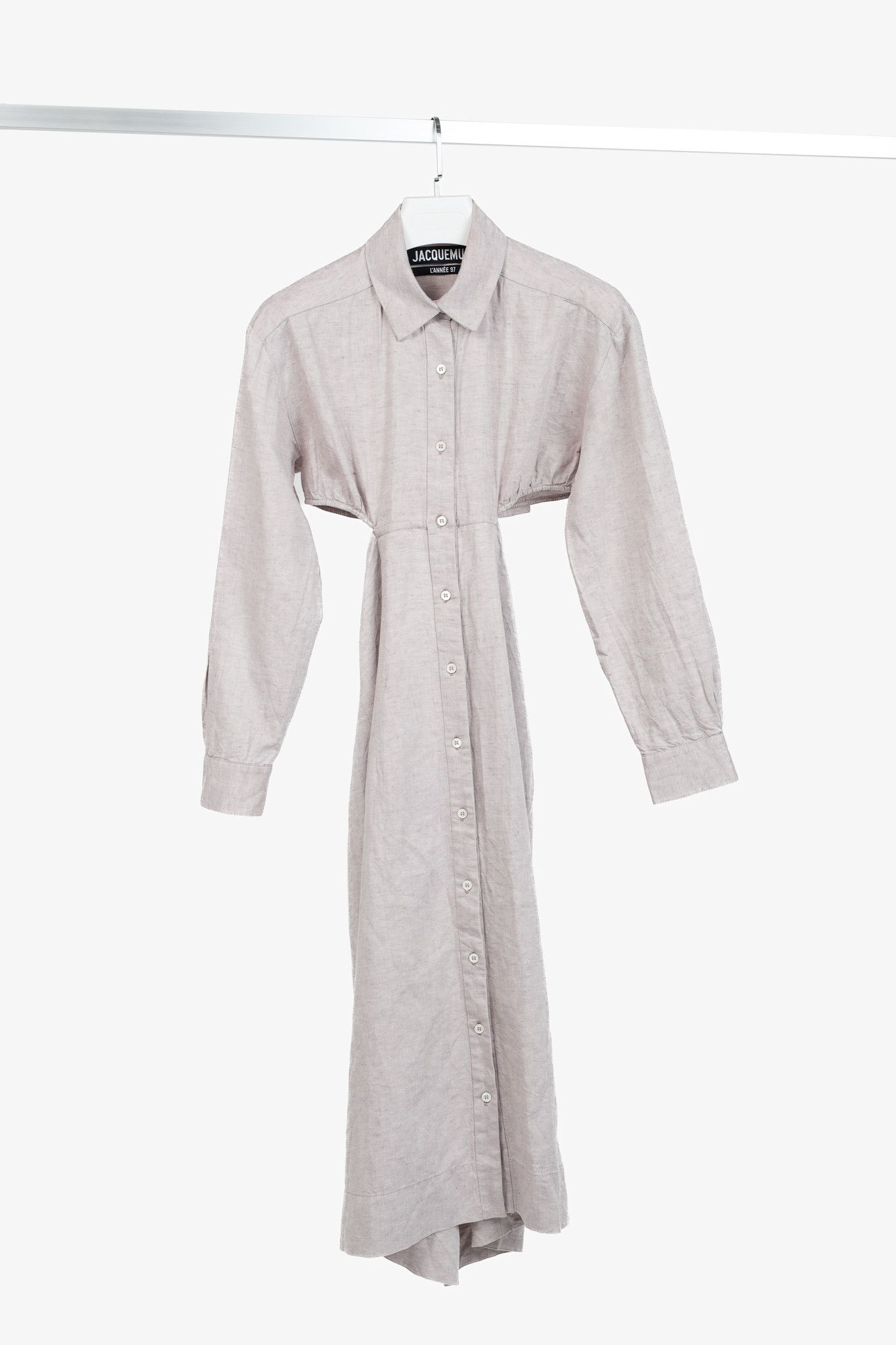 Jacquemus Jacquemus La Robe Cavaou Cotton & Linen Cutout Midi Dress Size M / US 6-8 / IT 42-44 - 1 Thumbnail