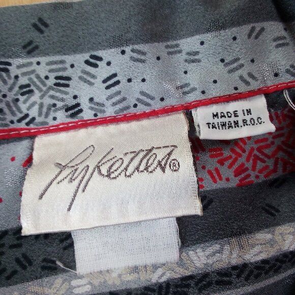 Vintage Vintage Pykettes Speckled Stripes Polyester Disco Shirt Size M / US 6-8 / IT 42-44 - 3 Thumbnail