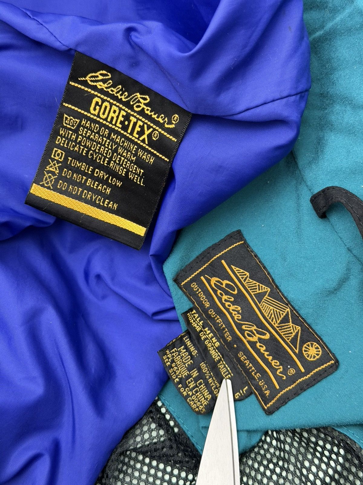Eddie Bauer Vintage 90s Eddie Bauer Goretex Parka Teal Jacket Large Tall Size US L / EU 52-54 / 3 - 5 Thumbnail
