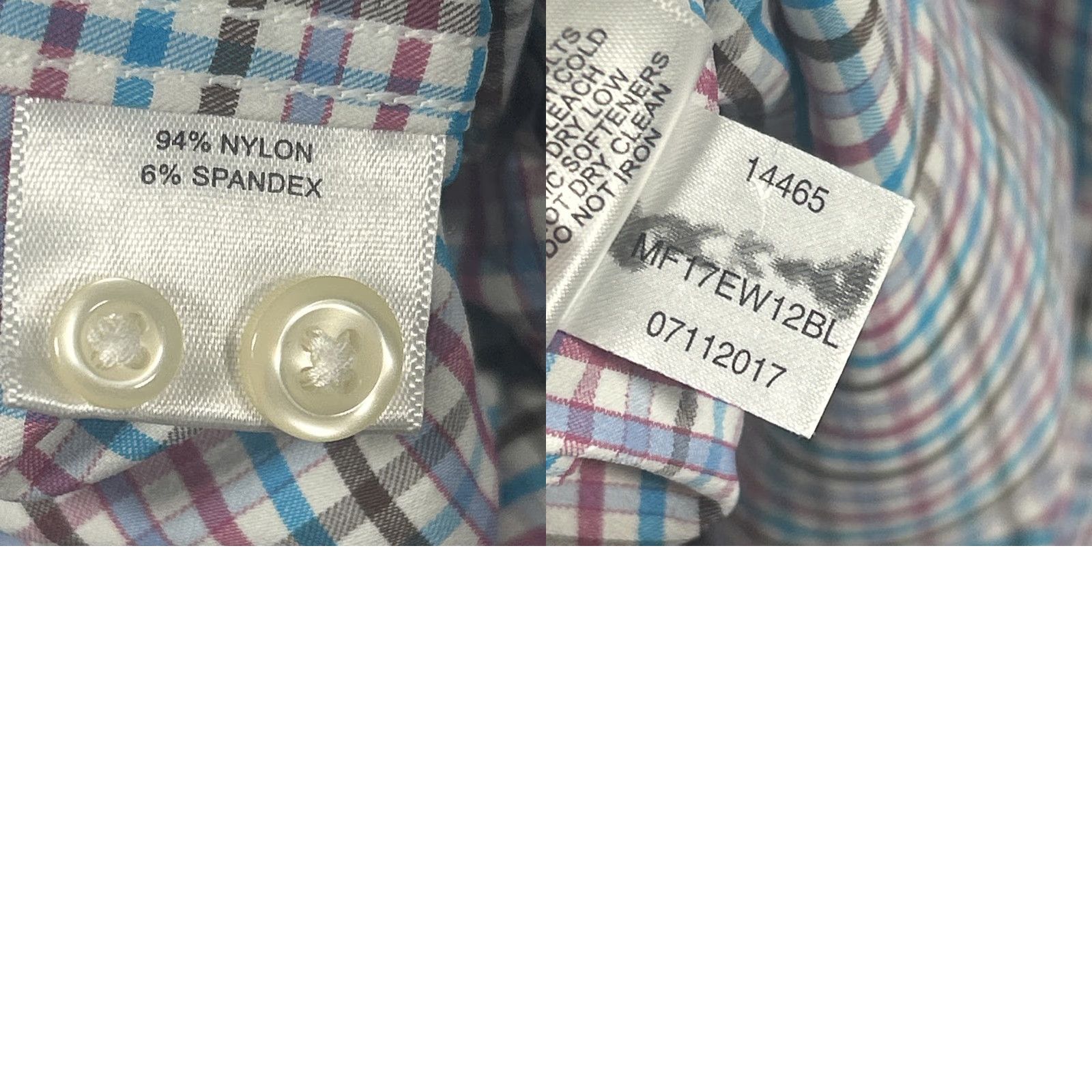 Peter Millar Peter Millar Shirt Mens Long Sleeve Check Button-Down Dress Shirt Performance Size US L / EU 52-54 / 3 - 8 Thumbnail