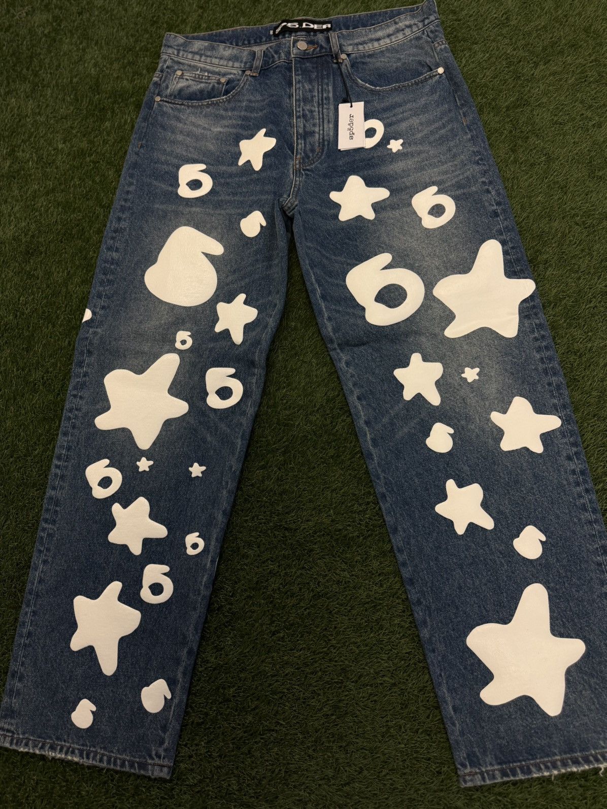 Sp5der Sp5der Worldwide Beluga Denim Jeans Size 32 (NEW) Size US 32 / EU 48 - 3 Thumbnail