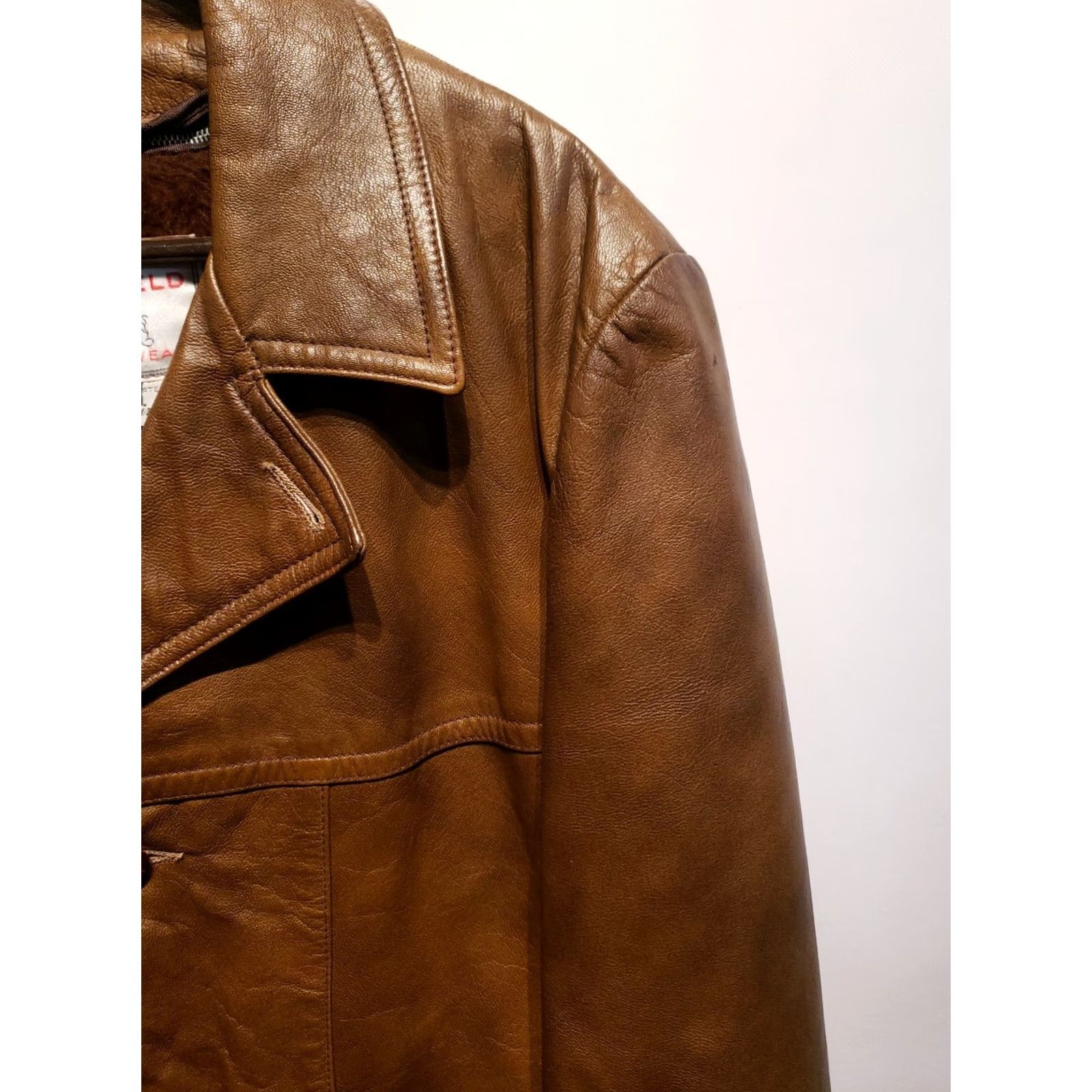 Vintage VINTAGE Wickfield Sportswear Goatskin 70s Genuine Brown Lined Leather Jacket Mens 42 Size US XS / EU 42 / 0 - 7 Thumbnail