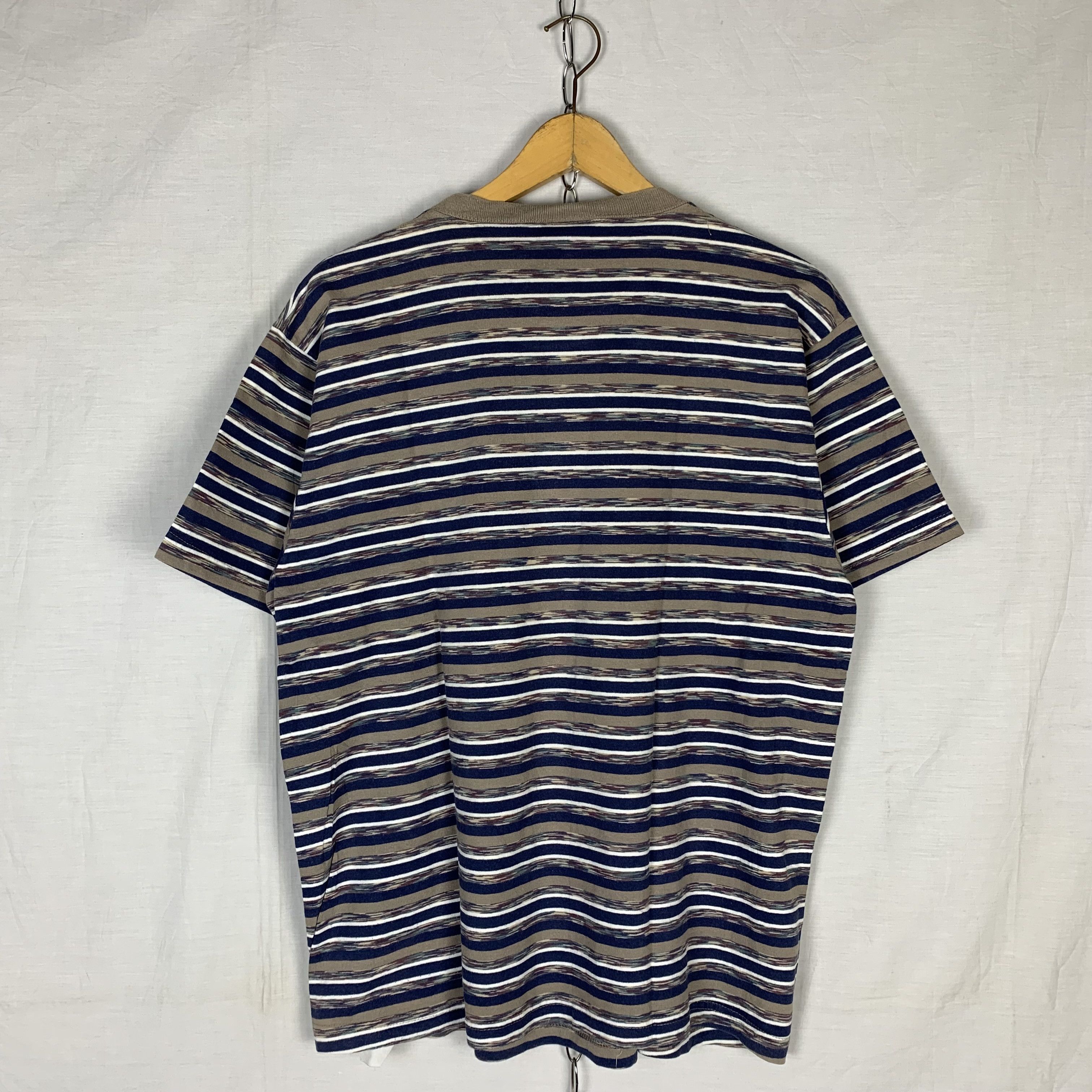 Vintage Vintage Plenty Tough USA Striped Tshirt Size US L / EU 52-54 / 3 - 2 Thumbnail