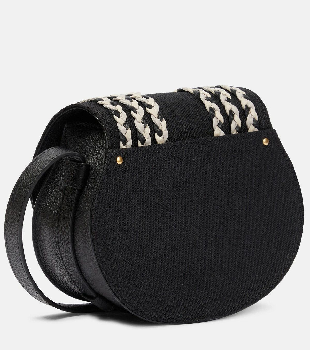 Chloe o1loc1c10226 Size: OS / Marcie Saddle Bag in Black/White Size ONE SIZE - 4 Thumbnail