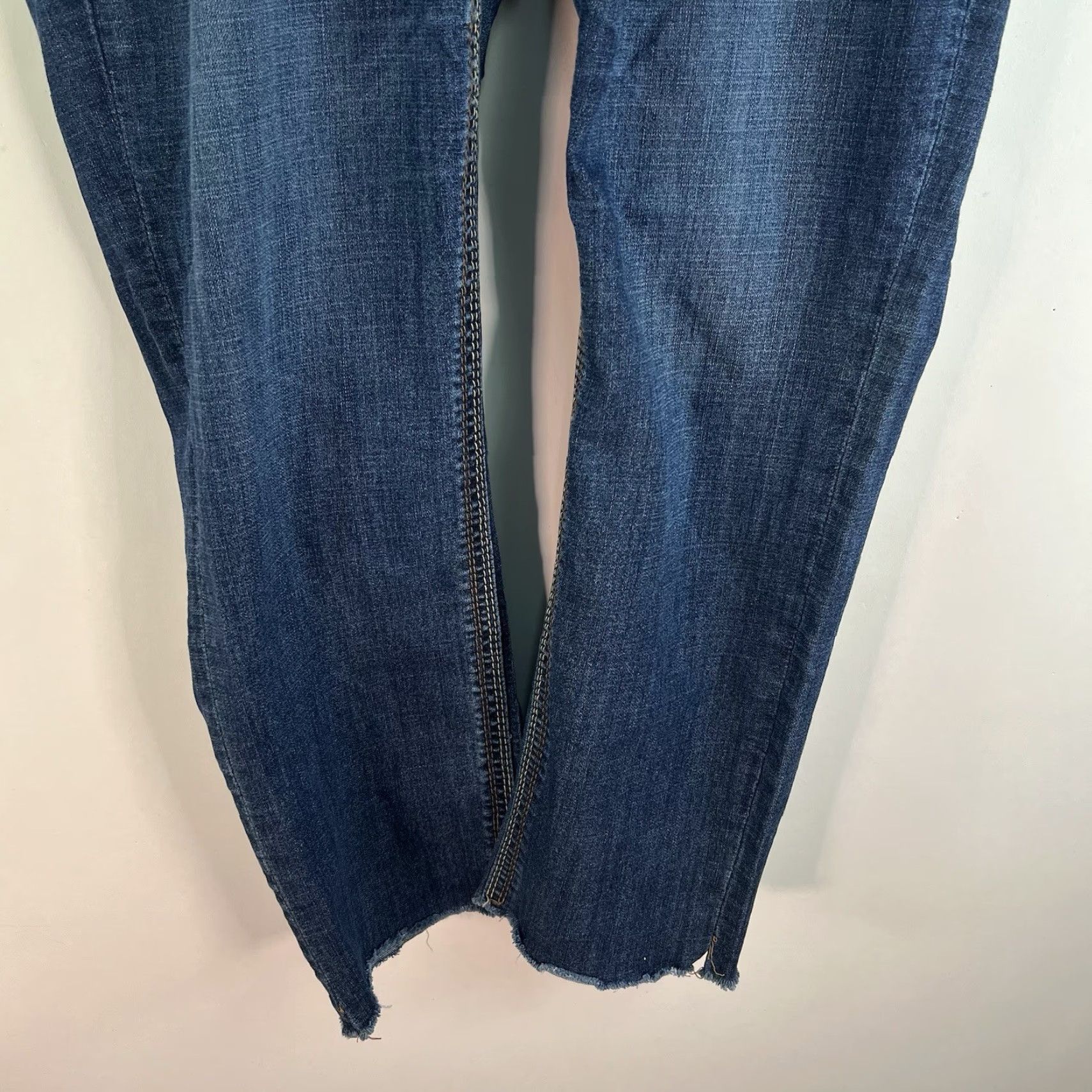 Vintage Melissa McCarthy Seven 7 Classic Strait Denim Jeans Womens 16W 38X30 Raw Hem Size 38" / US 16 / IT 52 - 3 Thumbnail