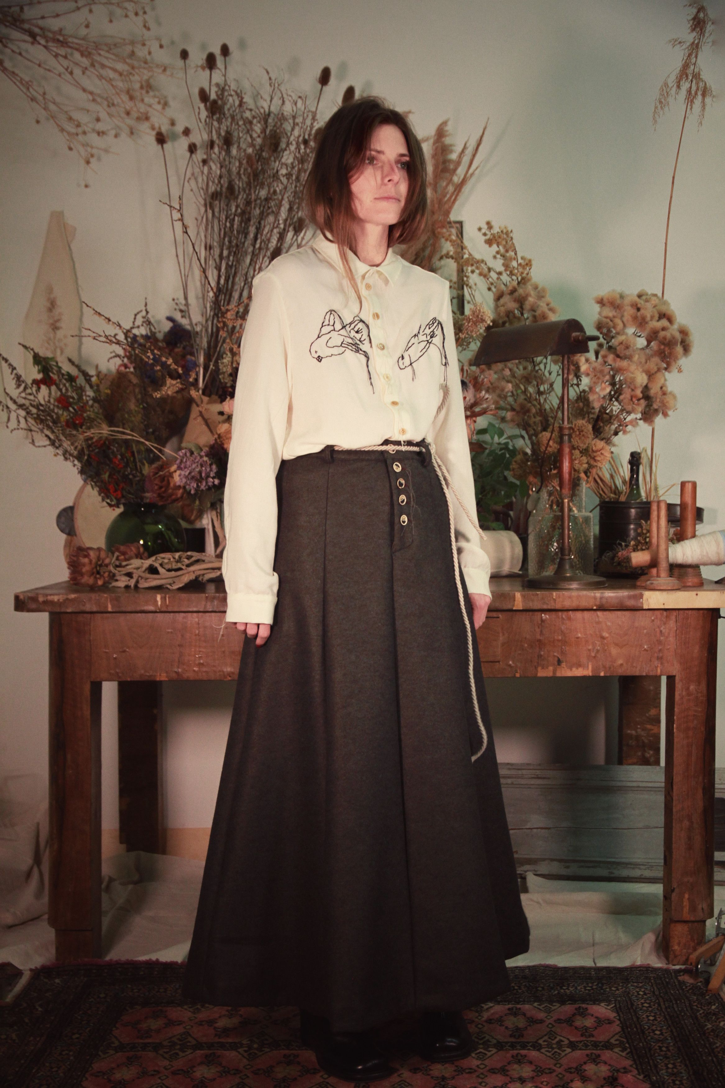 Mavranyma Long wool skirt Size 30" / US 8 / IT 44 - 1 Thumbnail
