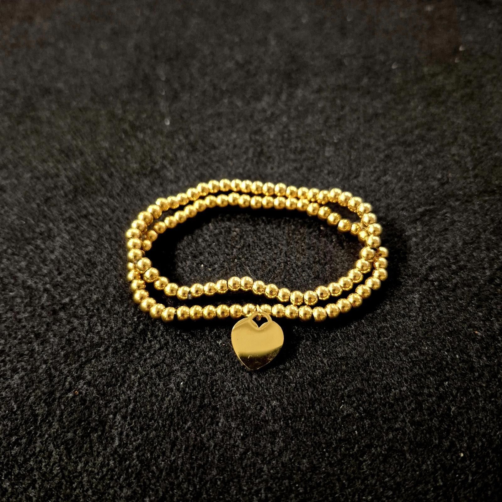 Other ADORNIA Heart Ball Bracelet Set Size ONE SIZE - 1 Thumbnail