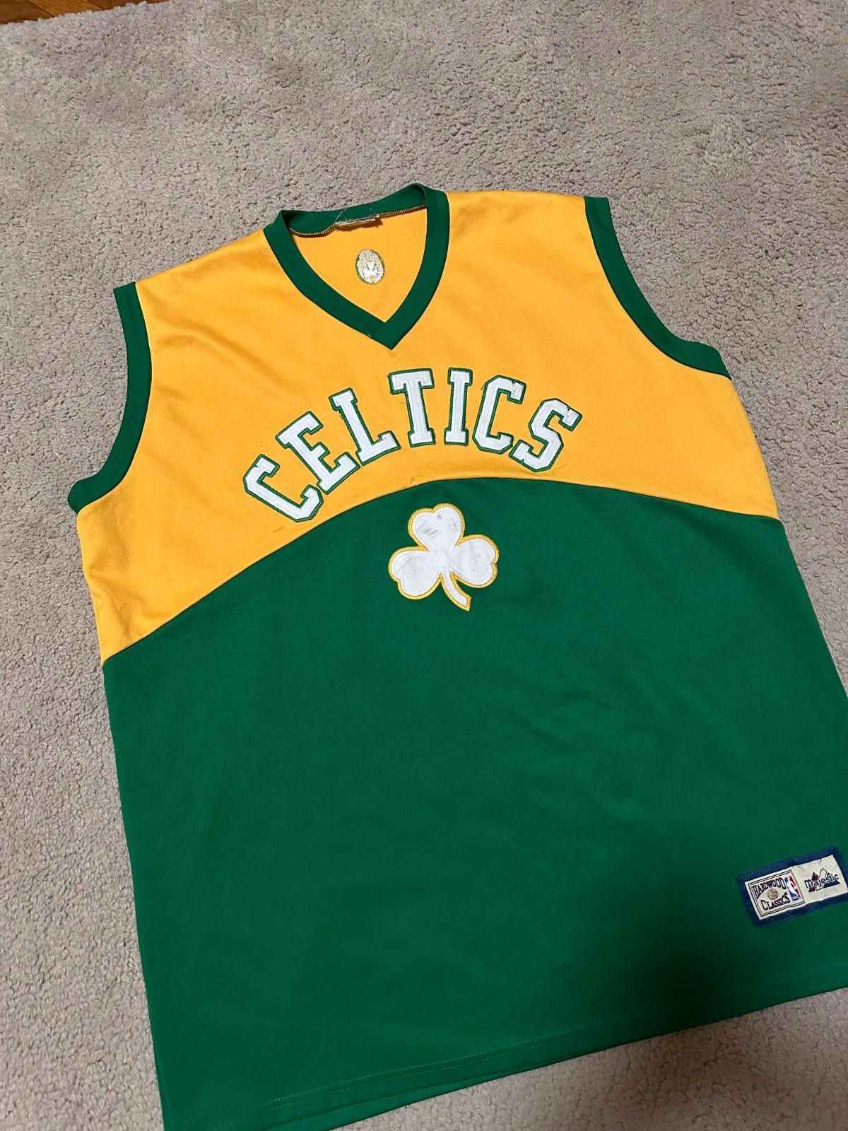 Majestic Majestic NBA Boston Celtics Throwback Basketball Jersey 2XL Size US XXL / EU 58 / 5 - 3 Thumbnail