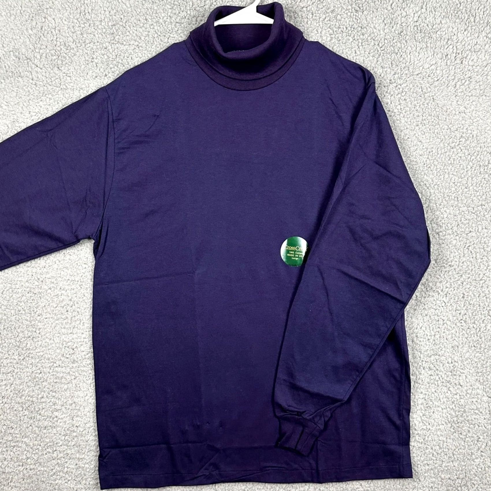 Vintage VINTAGE Cross Creek Sweatshirt Turtleneck Men Large Blue Pullover Long Sleeve Cotton NEW Size US L / EU 52-54 / 3 - 2 Thumbnail