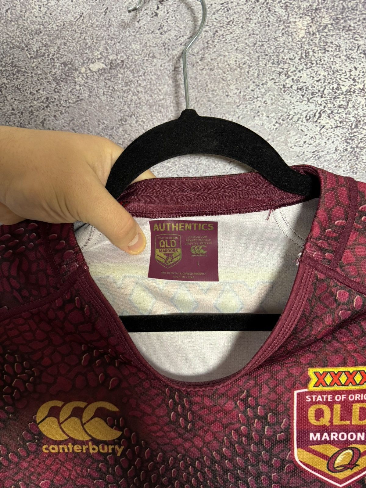 Canterbury of New Zealand QLD Maroons State of Origin 2009 NRL Canterbury Jersey Size US L / EU 52-54 / 3 - 11 Thumbnail