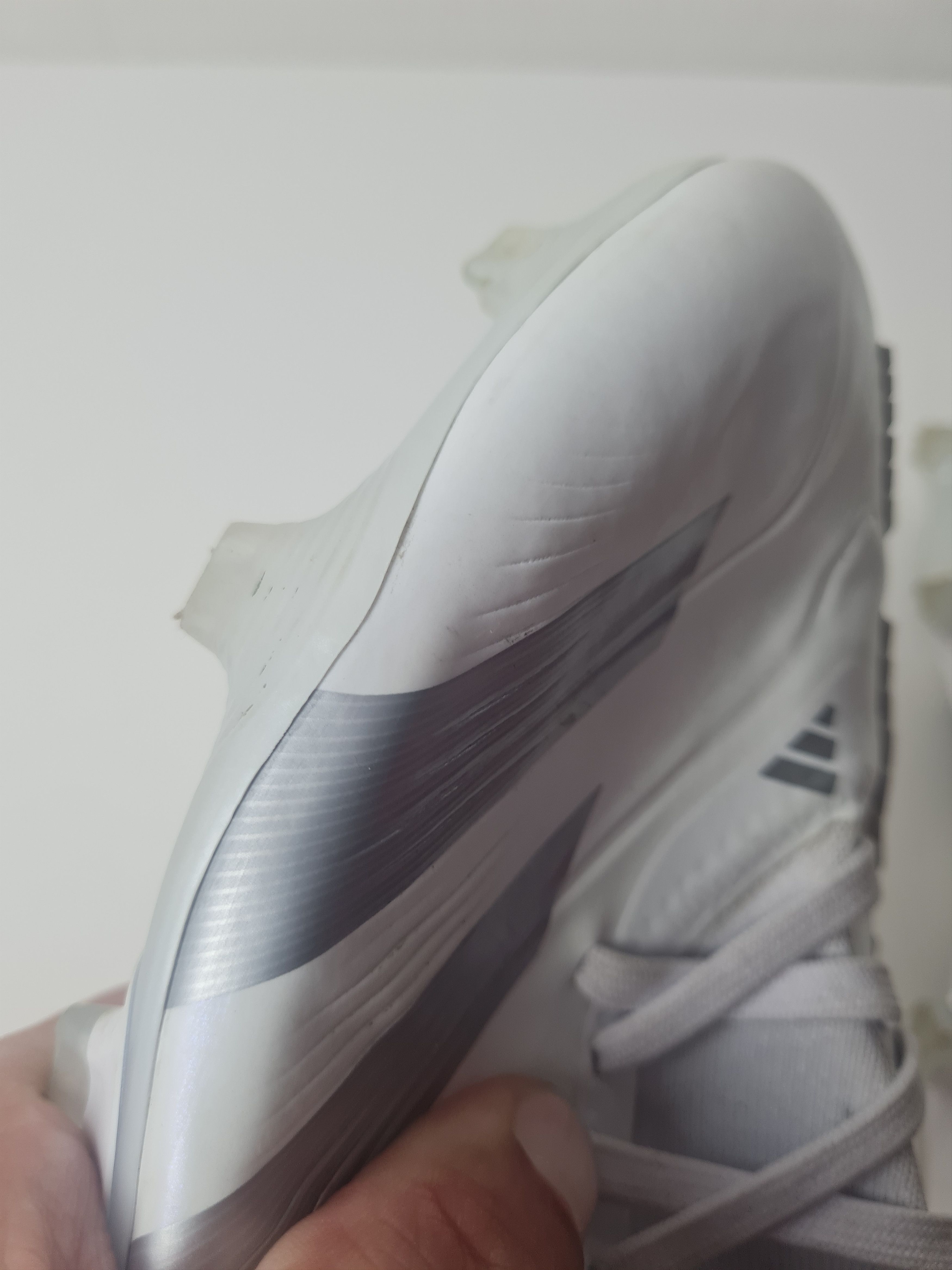 Adidas Football Soccer Adidas PREDATOR Pro FG Cleats White Silver Size US 12.5 / EU 45-46 - 12 Thumbnail