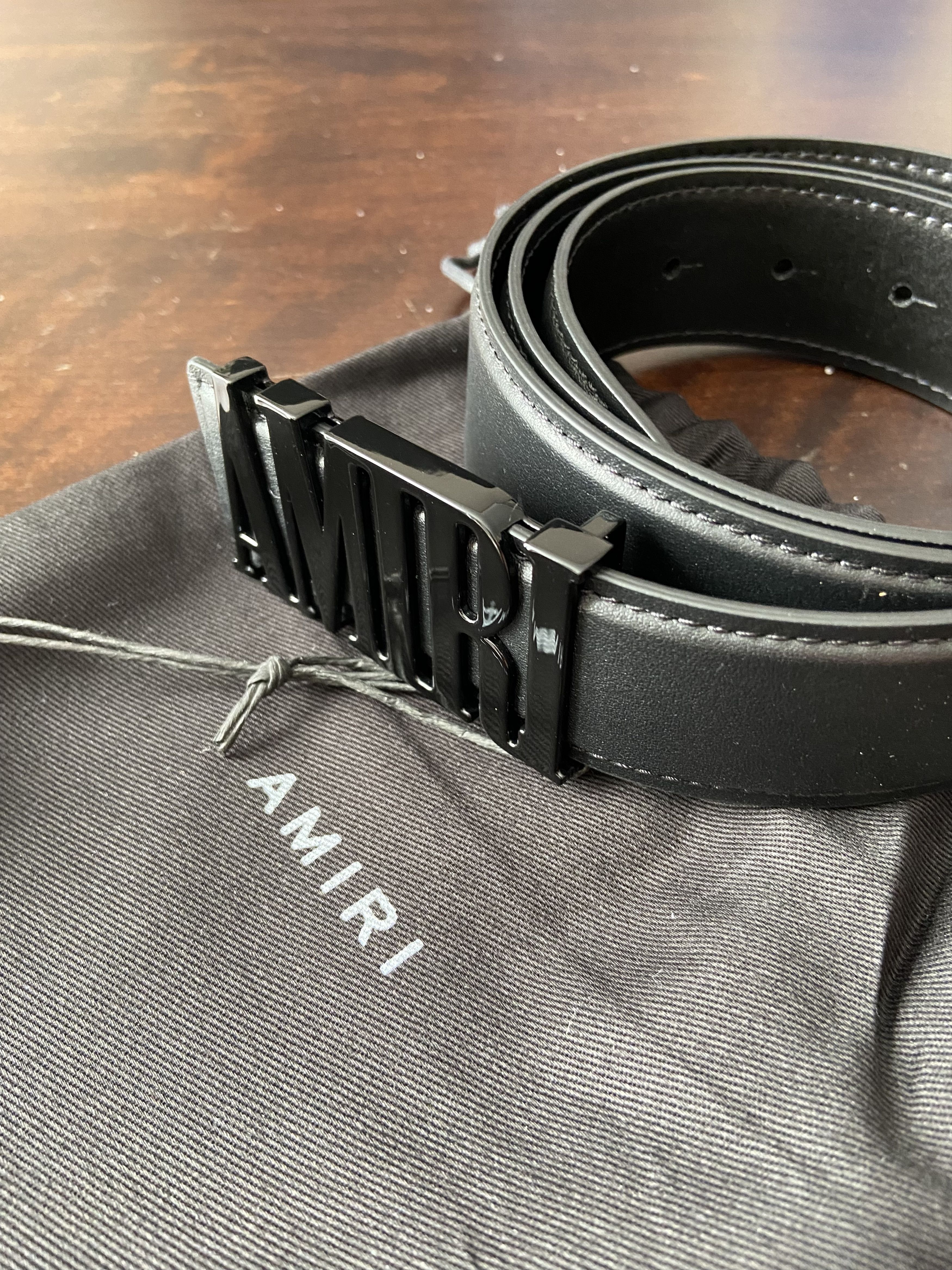 AMIRI Men's Leather Logo Belt SS23