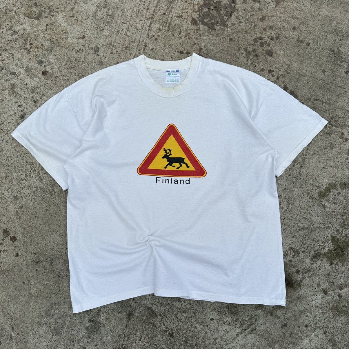 Japanese Brand × Vintage Vintage Adult “ Finland Stop Attention reindeer “ T-shirts Size US XXL / EU 58 / 5 - 1 Thumbnail