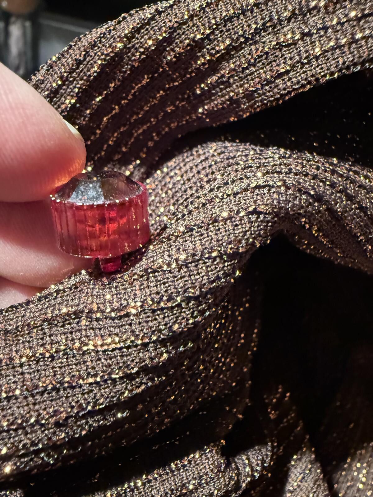 Danton Dalton Vintage 70s Brown Metallic Knit Button-Up Maxi Dress Size S / US 4 / IT 40 - 6 Thumbnail