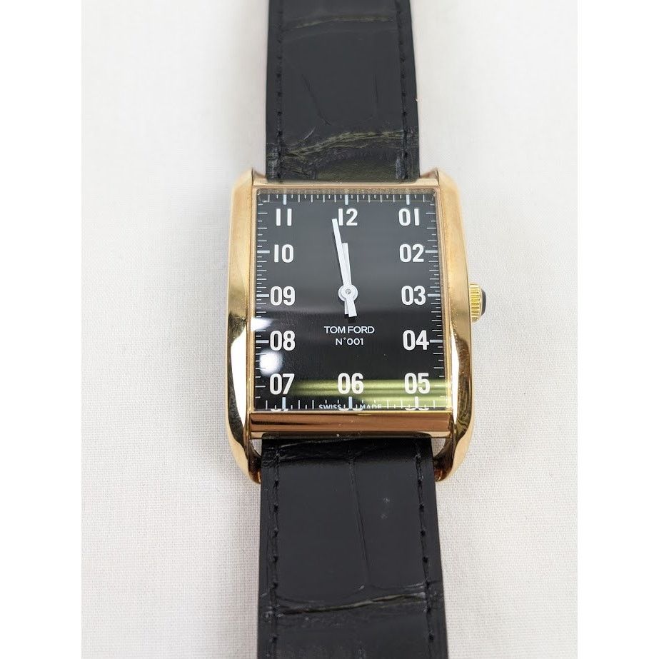 Tom Ford o1rshd1 Size: OS / Watch in Alligator & Real Gold in Black Size ONE SIZE - 6 Thumbnail