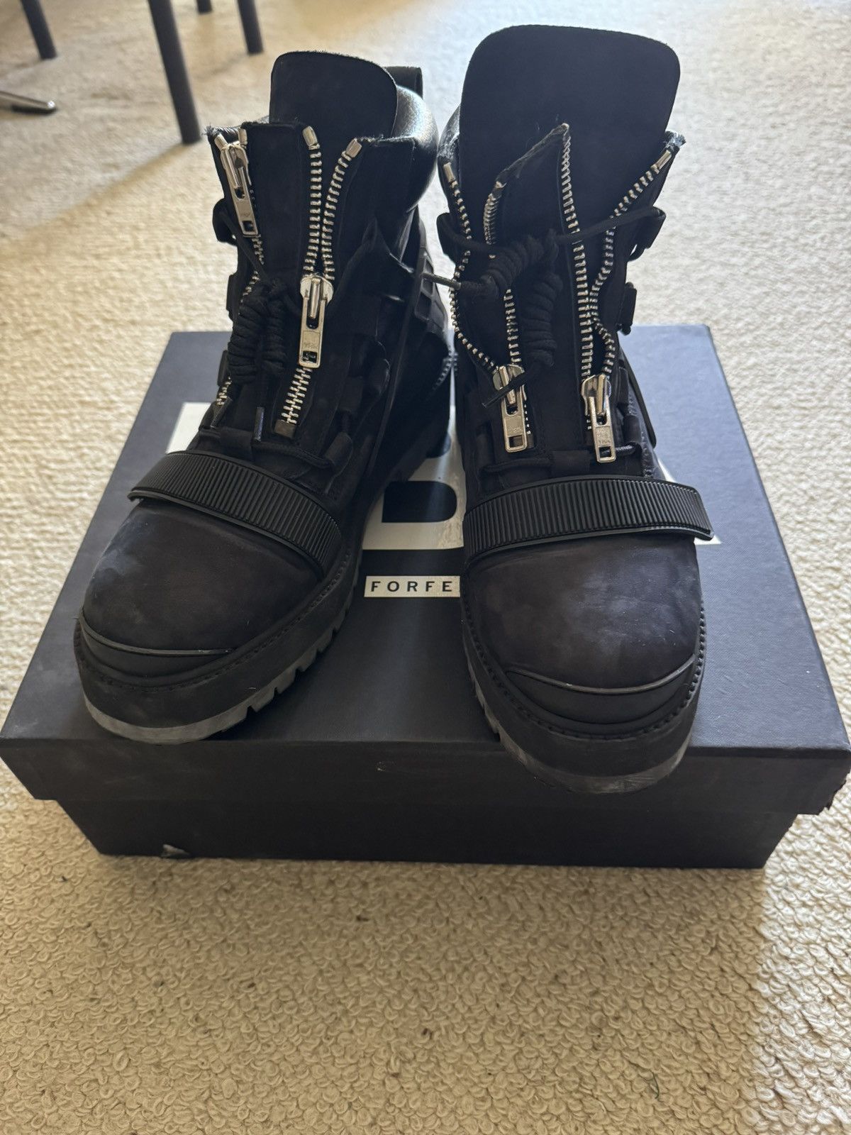 Hood By Air Hood By Air x Forfex Double Zip Avalanche Boots Black