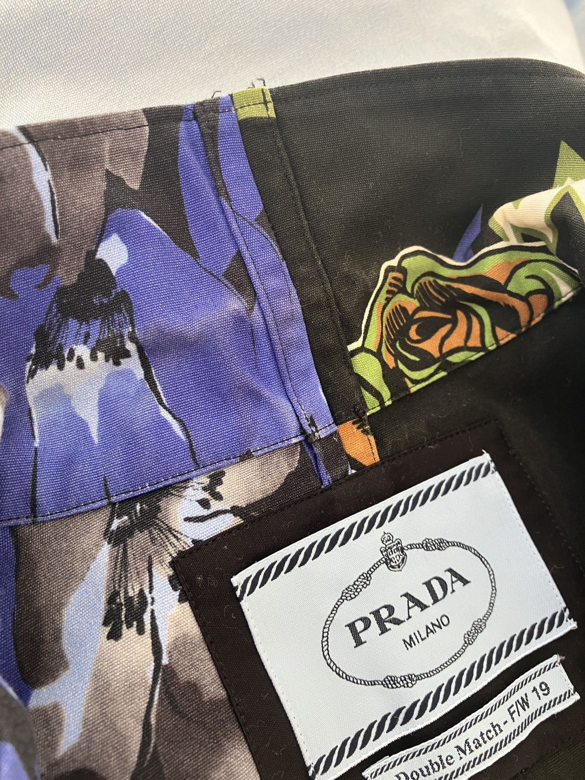 Prada Prada Double Match FW19 Heavyweight Poplin Bowling Shirts Size US S / EU 44-46 / 1 - 6 Thumbnail