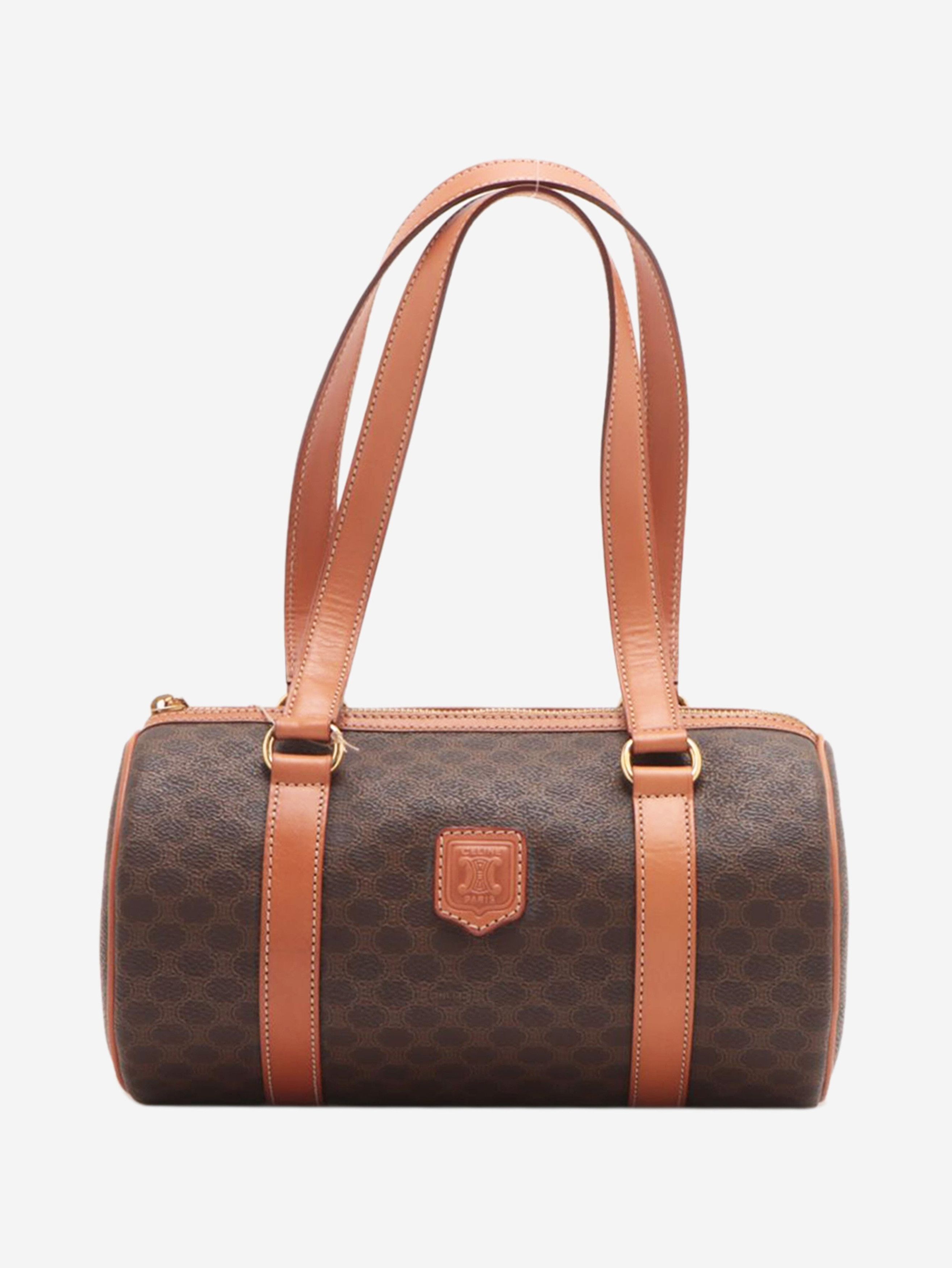 Brown Macadam PVC and leather bag