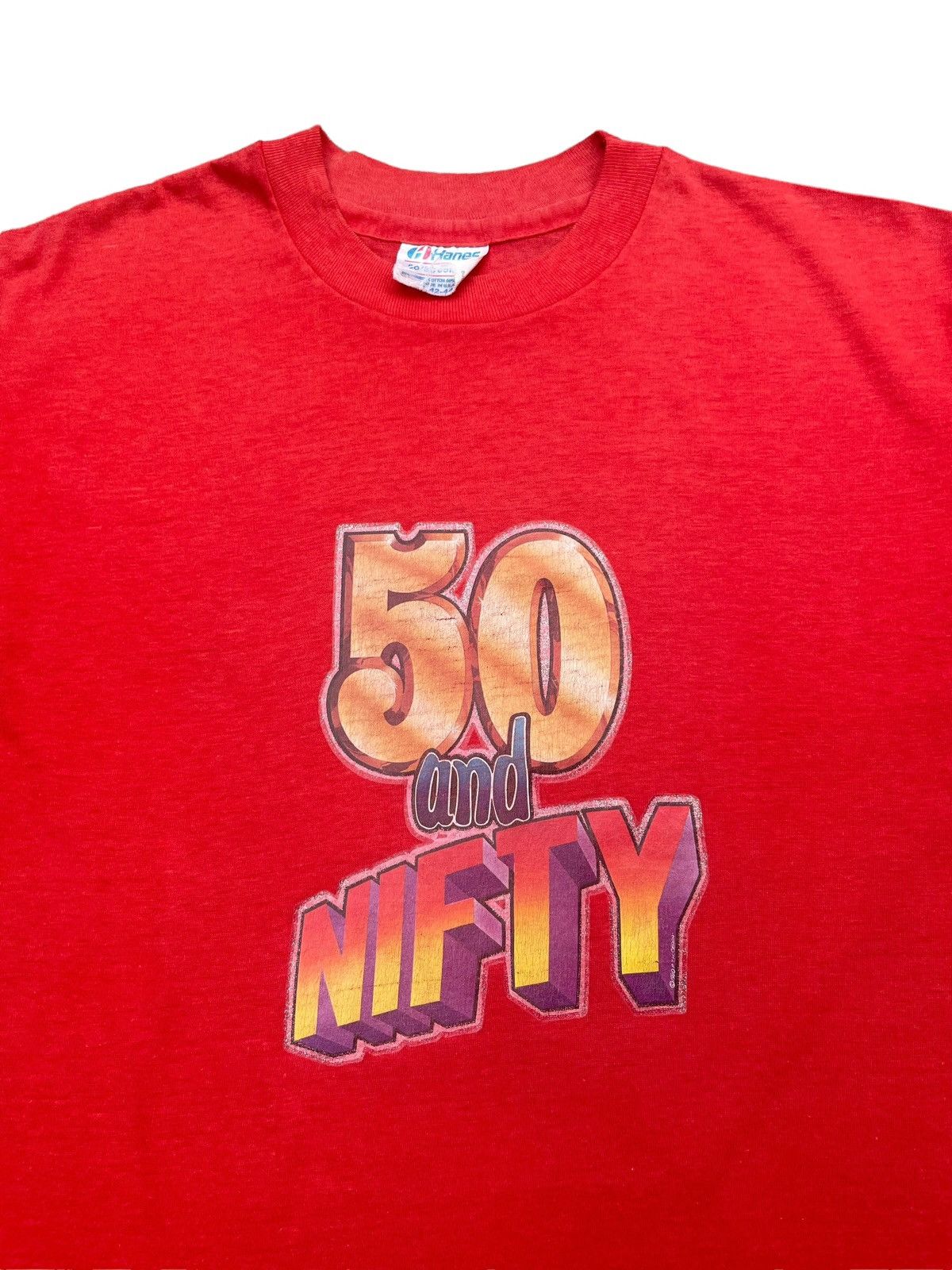 Hanes × Vintage Vintage Fifty & Nifty Tshirt Size US M / EU 48-50 / 2 - 3 Thumbnail