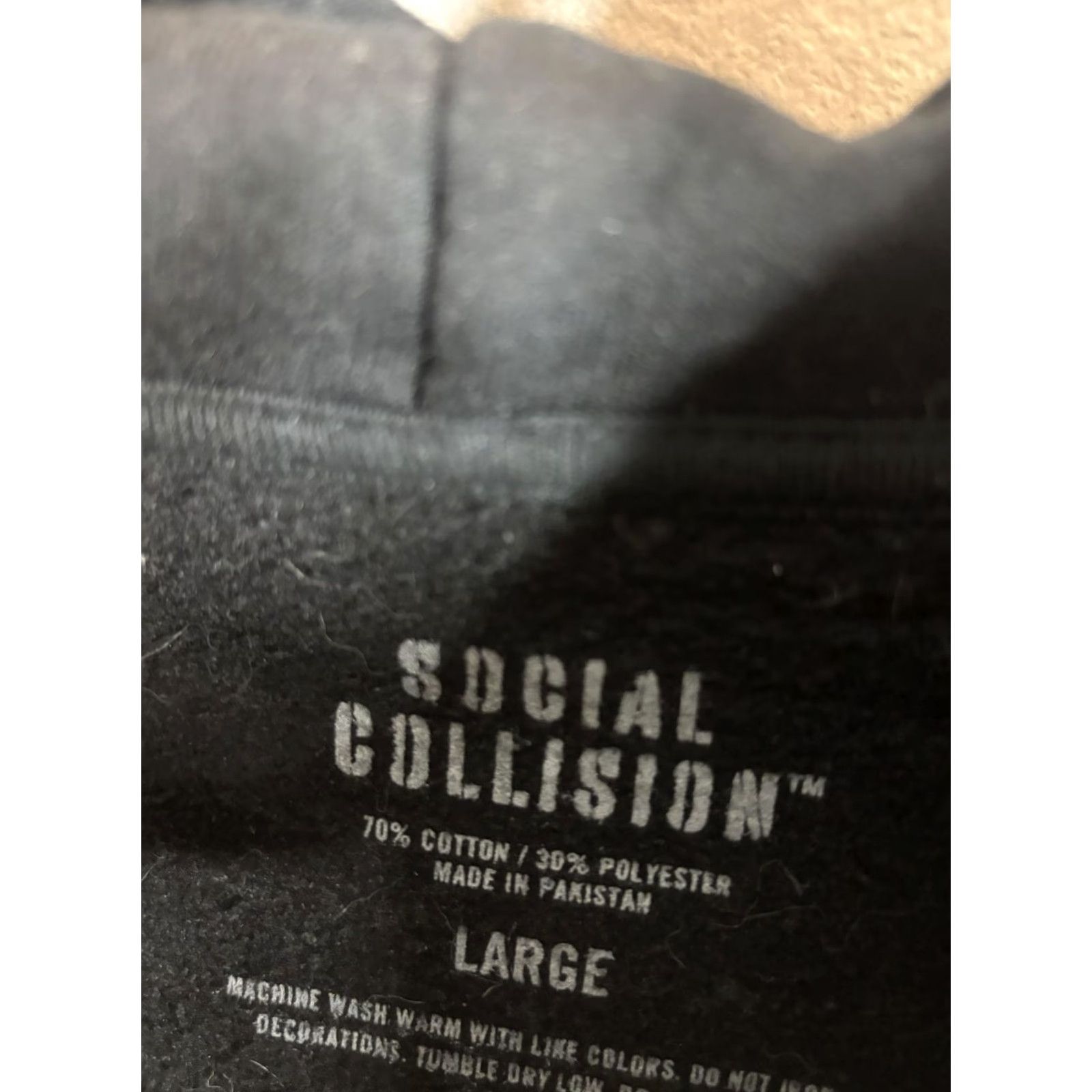 Vintage Social Collision Hoodie Mens Large Black Chaos End Times Graphic Zip Sweatshirt Size US L / EU 52-54 / 3 - 4 Thumbnail