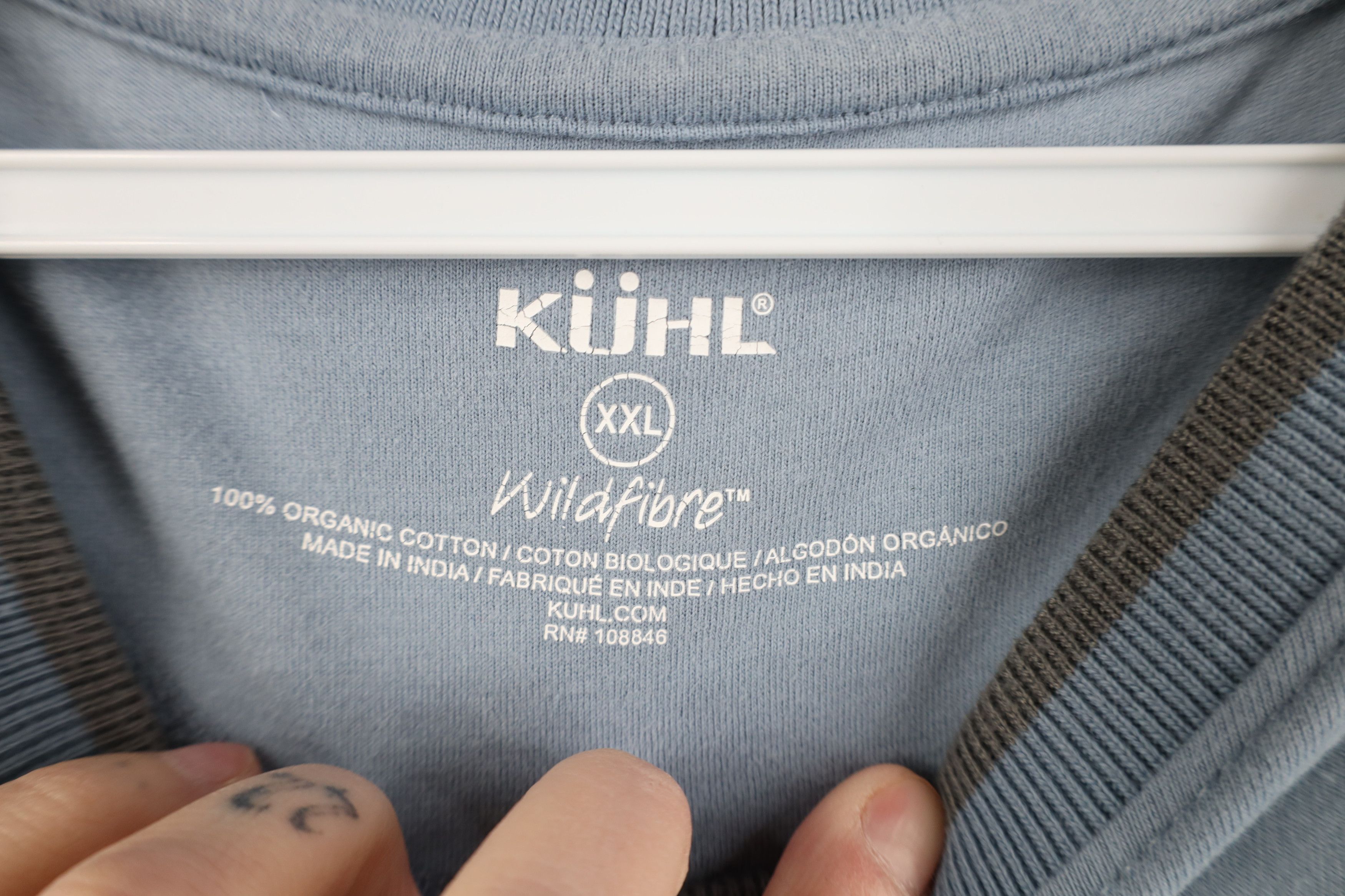 Kuhl Kuhl Mountain Commander Crew Long Sleeve T-Shirt Blue Cotton Size US XXL / EU 58 / 5 - 9 Thumbnail