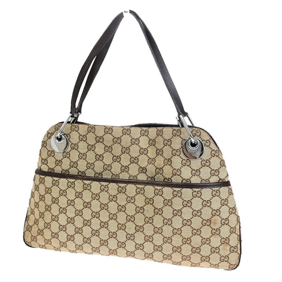 Gucci Eclipse Brown Canvas Shoulder Bag (Pre-Owned) Size ONE SIZE - 1 Thumbnail