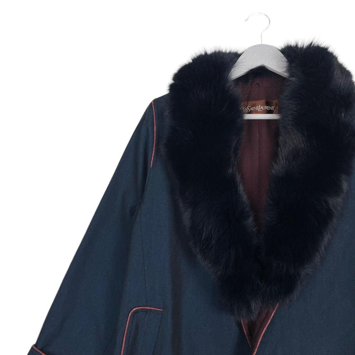 Yves Saint Laurent 💥YVES SAINT LAURENT LUXURY FUR COLLAR JACKET Size M / US 6-8 / IT 42-44 - 6 Thumbnail