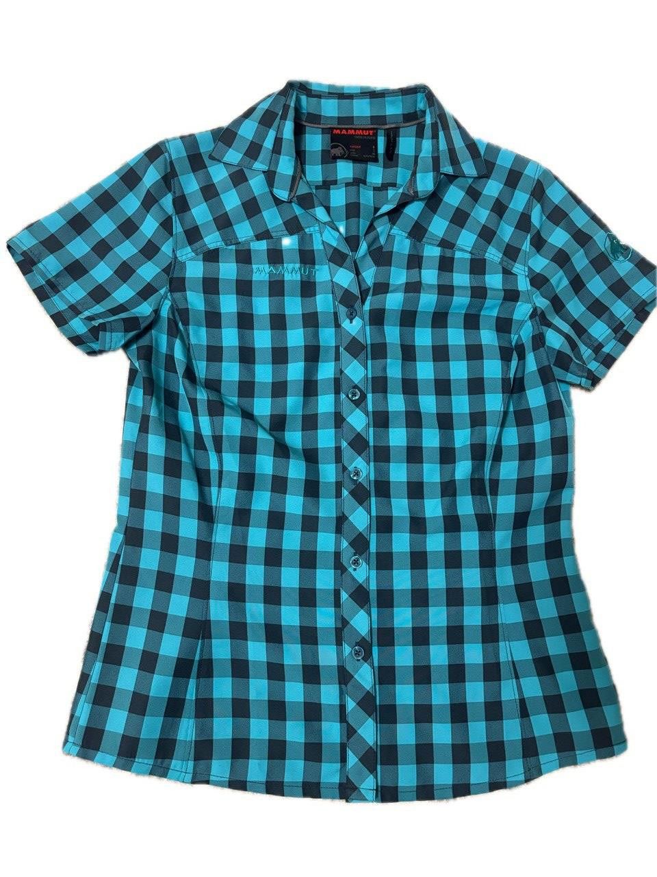 Mammut Mammut Women’s Short Sleeve Check Shirt – Blue/Black – S Size S / US 4 / IT 40 - 14 Thumbnail