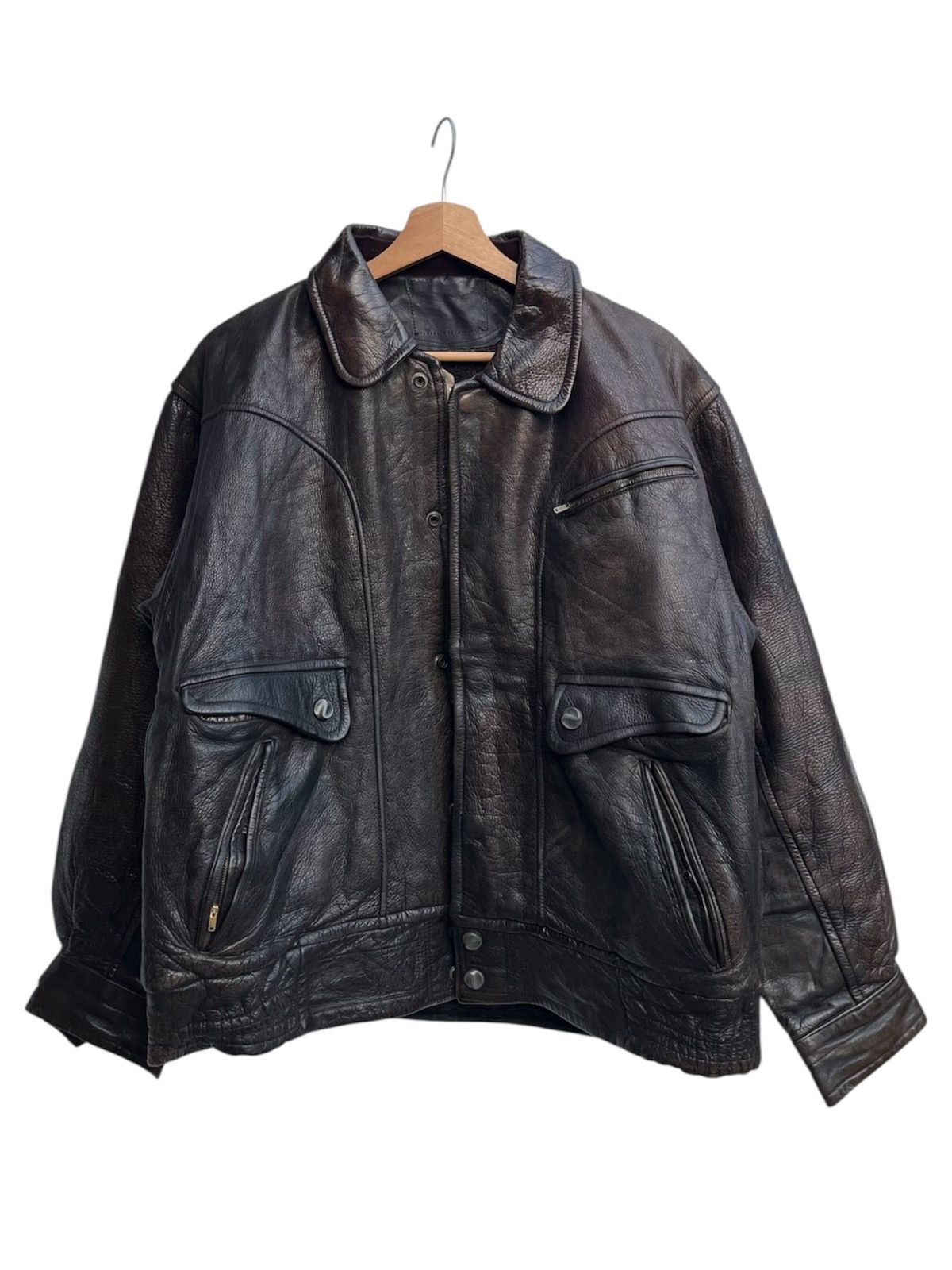 Genuine Leather Vintage Multi-pockets Leather Jacket Size US L / EU 52-54 / 3 - 2 Thumbnail