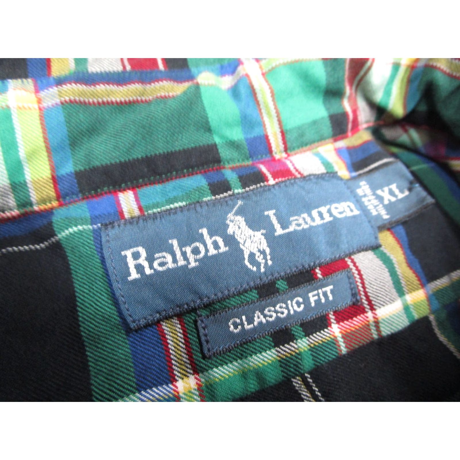 Ralph Lauren VINTAGE Ralph Lauren Shirt Mens XL Green Plaid Button Up Long Sleeve Blue Pony Size US XL / EU 56 / 4 - 2 Thumbnail