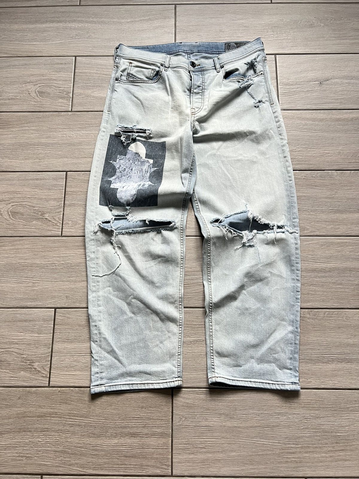 Diesel DIESEL PANTS REGULAR Light Blue Denim Pants RRP 350$ Y2K Size US 33 - 4 Thumbnail