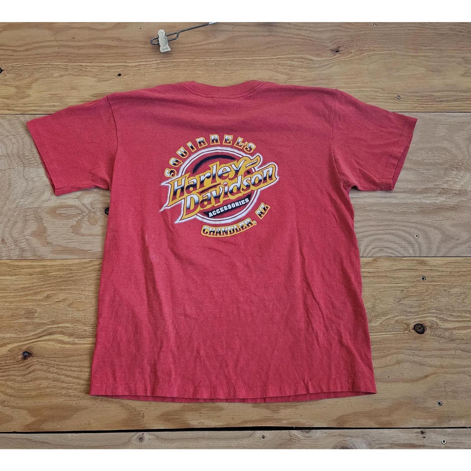Other 80s Harley Davidson Yuma Prison Run Squirrels Red Shirt Sz M Size US M / EU 48-50 / 2 - 2 Thumbnail