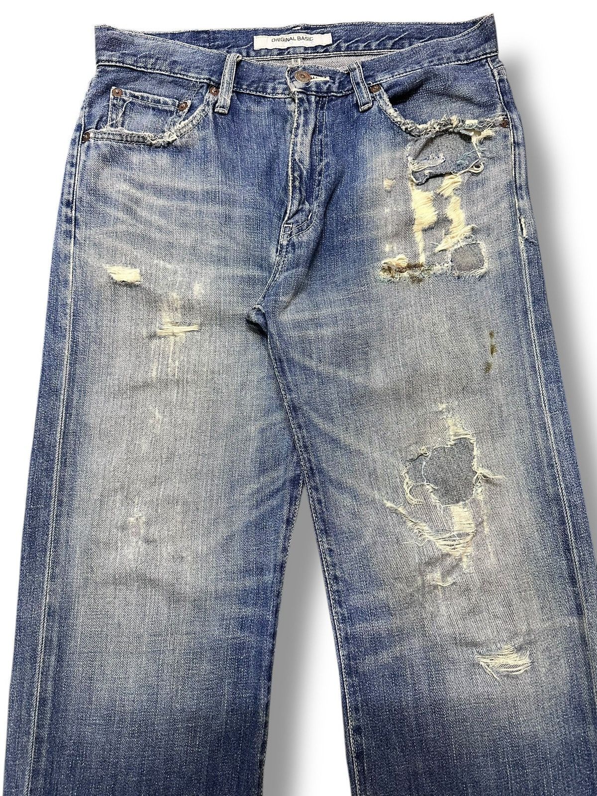 Japanese Brand Uniqlo Distressed Vintage Jeans With Baggy Loose Style Faded Size US 32 / EU 48 - 4 Thumbnail