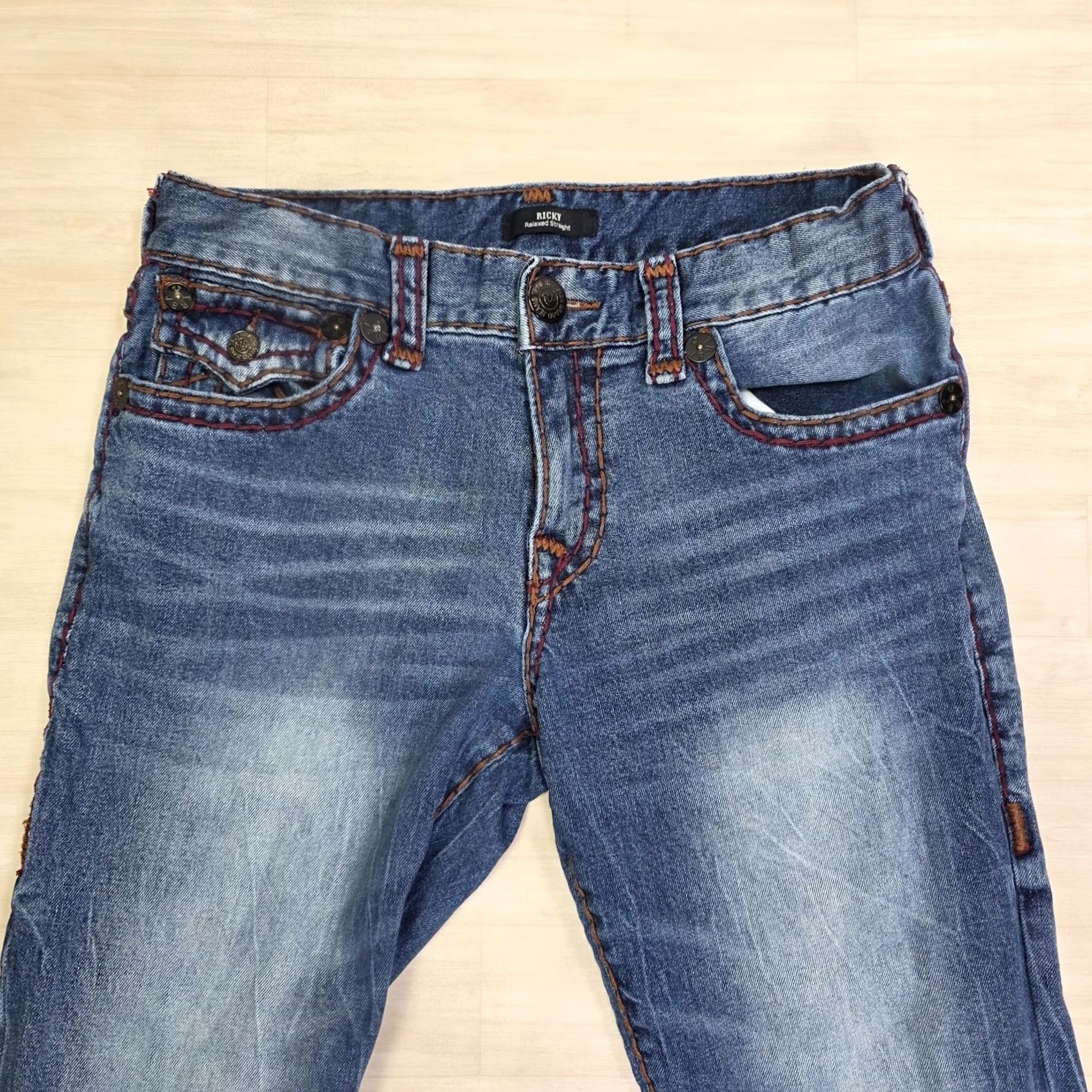 True Religion True Religion Ricky Super T Jeans USA Size 31 Blue Dark Mens Size US 31 - 3 Thumbnail