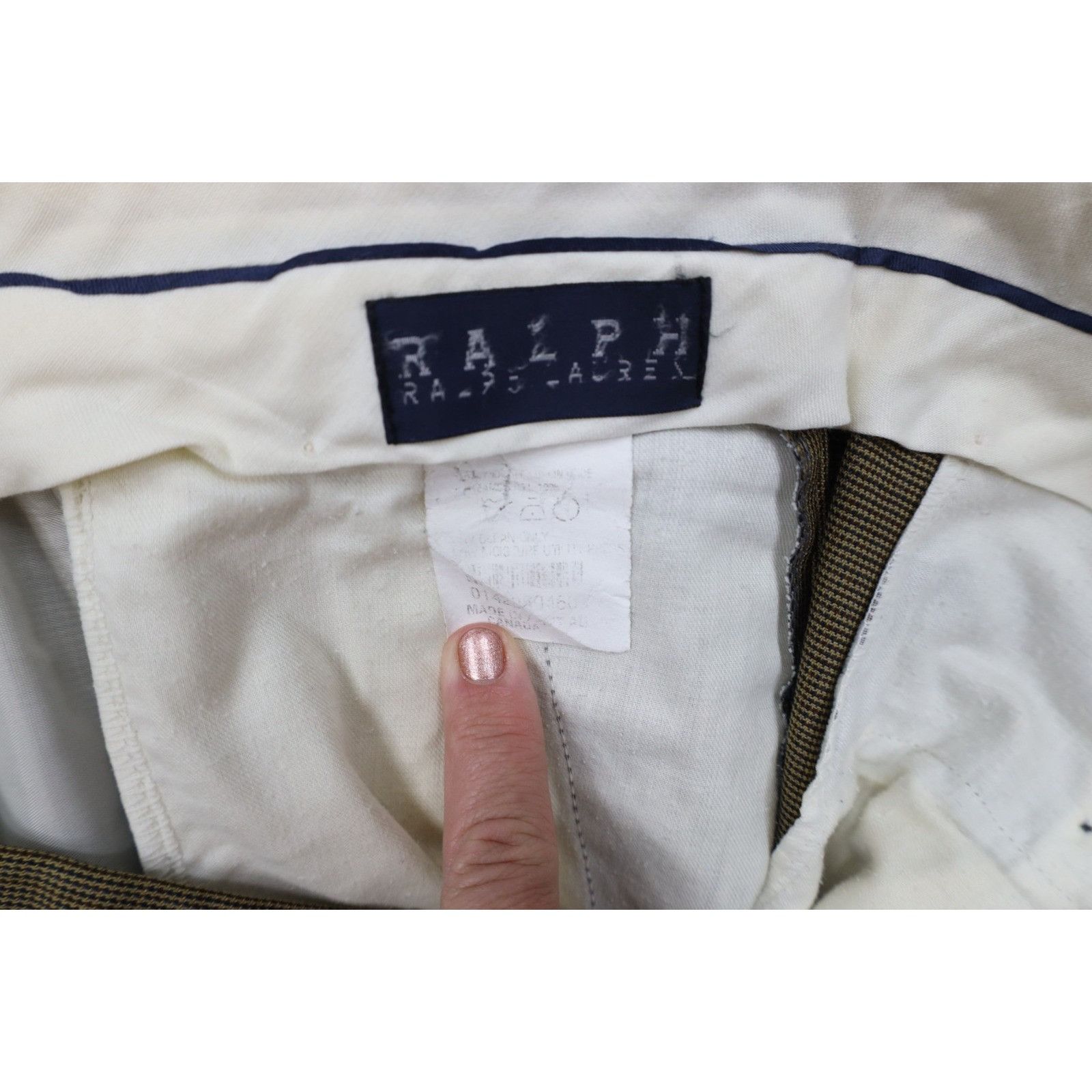 Polo Ralph Lauren Vintage 90s Ralph Lauren Wool Pleated Wide Leg Chino Pants Size US 36 / EU 52 - 7 Thumbnail