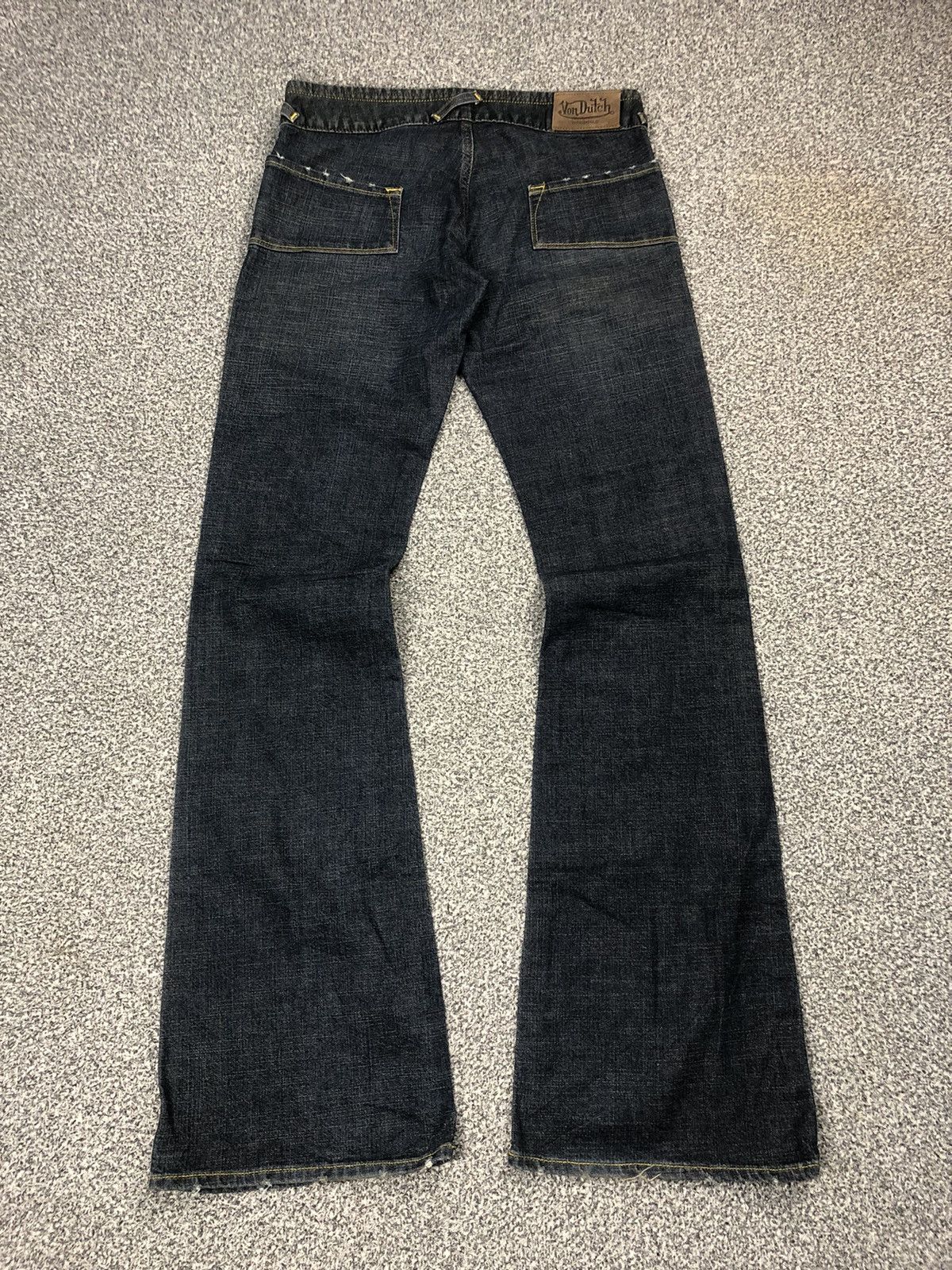 Japanese Brand × Vintage × Von Dutch Vintage Kustommade Von Dutch Flare Jeans Size 30" / US 8 / IT 44 - 13 Thumbnail