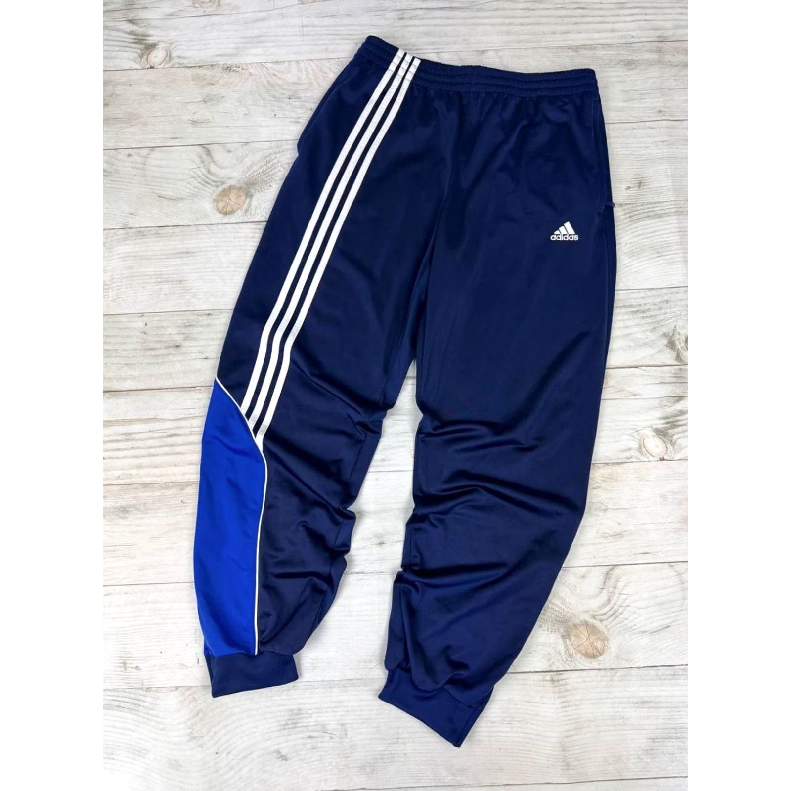 Adidas VINTAGE Adidas Tracksuit 2 Piece Men Size L Blue 00s Y2K Jacket Pants Size 42R - 4 Thumbnail