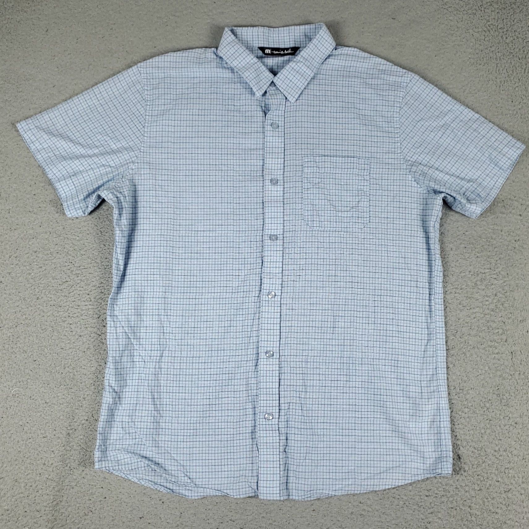 TravisMathew Travis Mathew Shirt Mens L Blue Plaid Button-Up Short Sleeve Casual Office Workwear Everyday Size US L / EU 52-54 / 3 - 2 Thumbnail