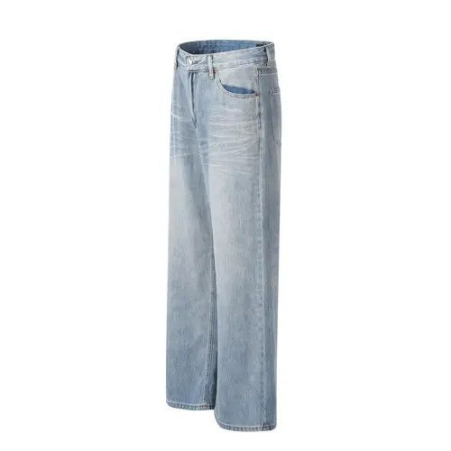 VIBE American retro blue straight wide-leg jeans Size US 32 / EU 48 - 3 Thumbnail