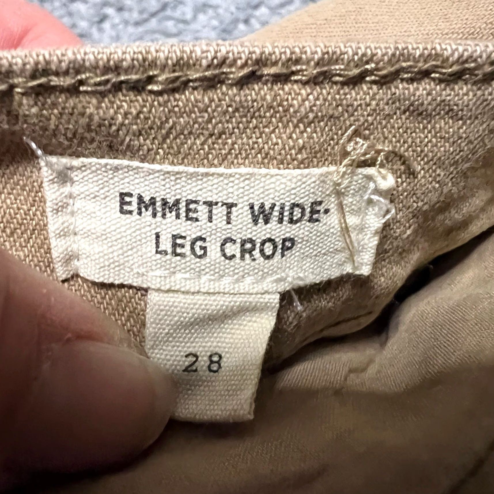 Madewell Madewell Pants Womens 28 Emmett Wide Leg Crop 2024 Brown 28x27 Chino Womens Regular Brown Size 28" / US 6 / IT 42 - 4 Thumbnail