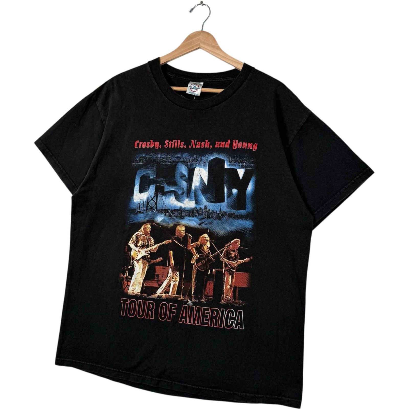 Delta Vintage Crosby Stills Nash Young Tour Of America Tee 2002 L Size US L / EU 52-54 / 3 - 3 Thumbnail