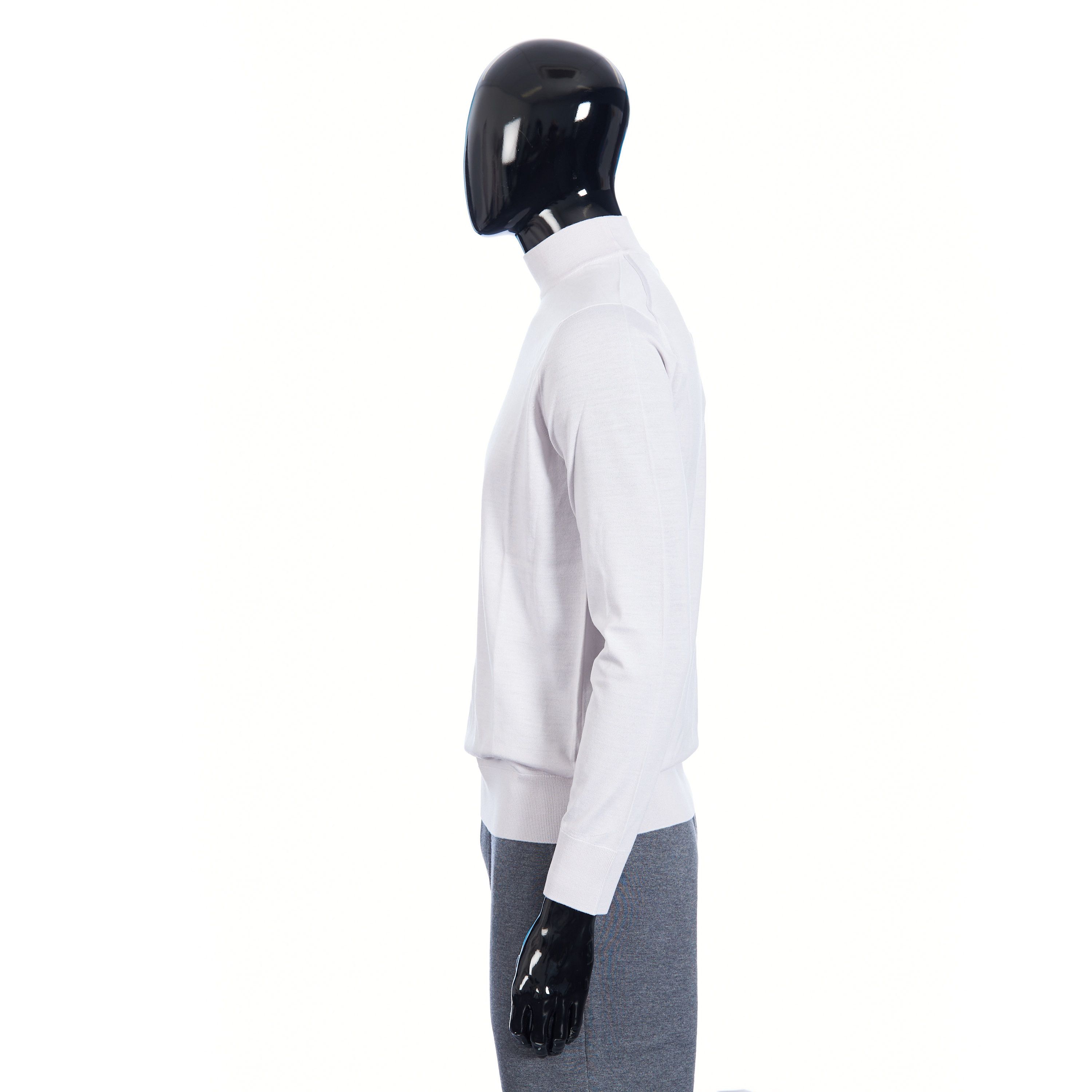 Loro Piana Lupetto Sweater Mock Neck In Ice White Wish Wool Size US M / EU 48-50 / 2 - 3 Thumbnail
